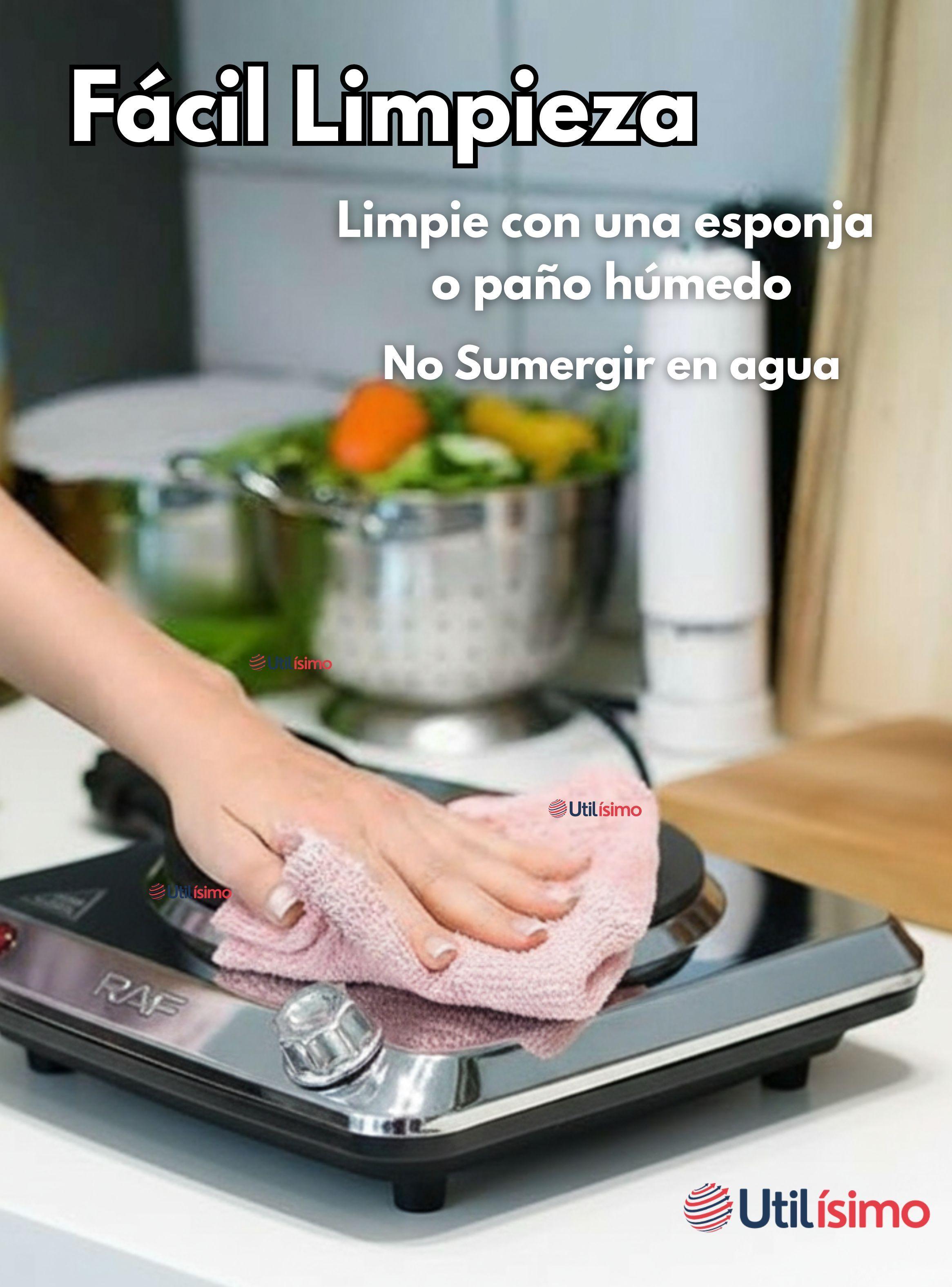 Cocina Eléctrica 1 Plato Cocinilla Acero Inoxidable Encimera 1000W-6
