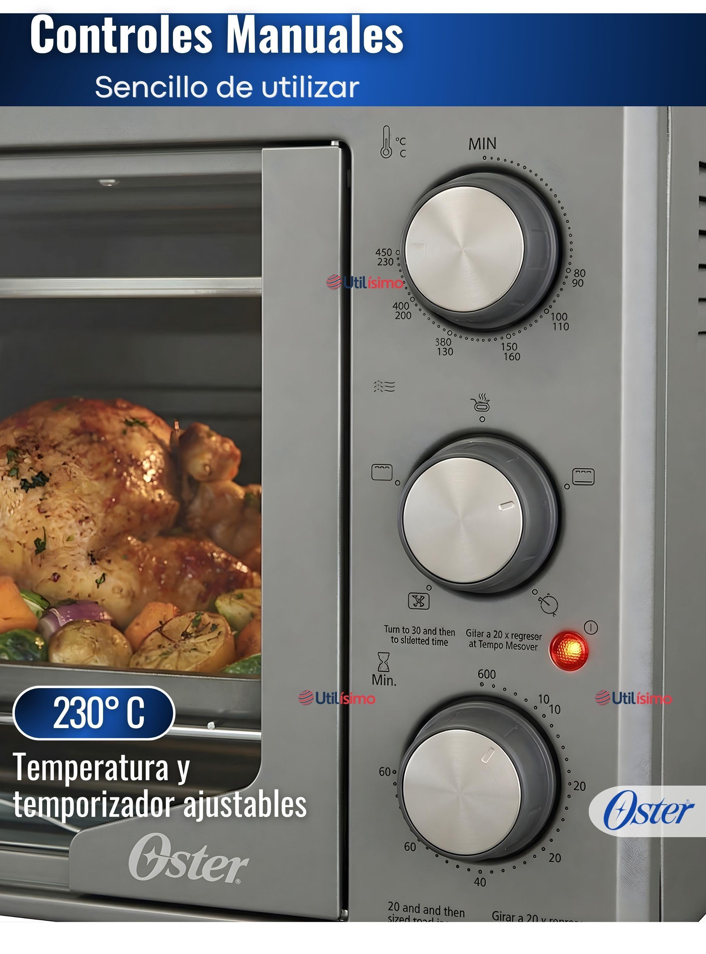 Horno con freidora de aire Oster® de 42 L, puertas francesas, TSSTTV42FDMAFNS 1700W-6