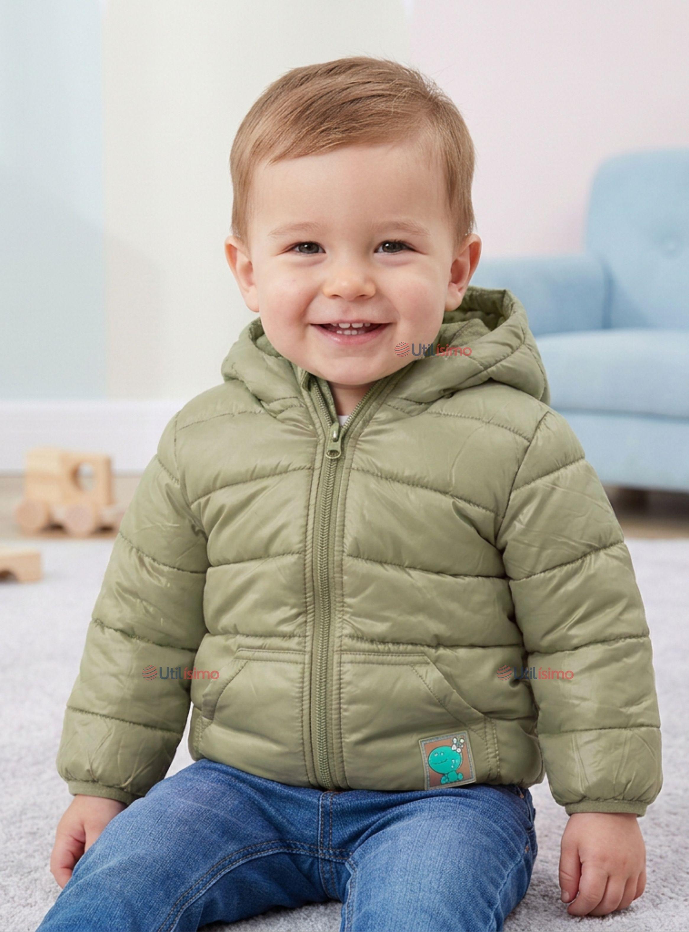 Parka Dinosaurio Con Capucha Manga Larga Niño Jump Kids Color Verde-0