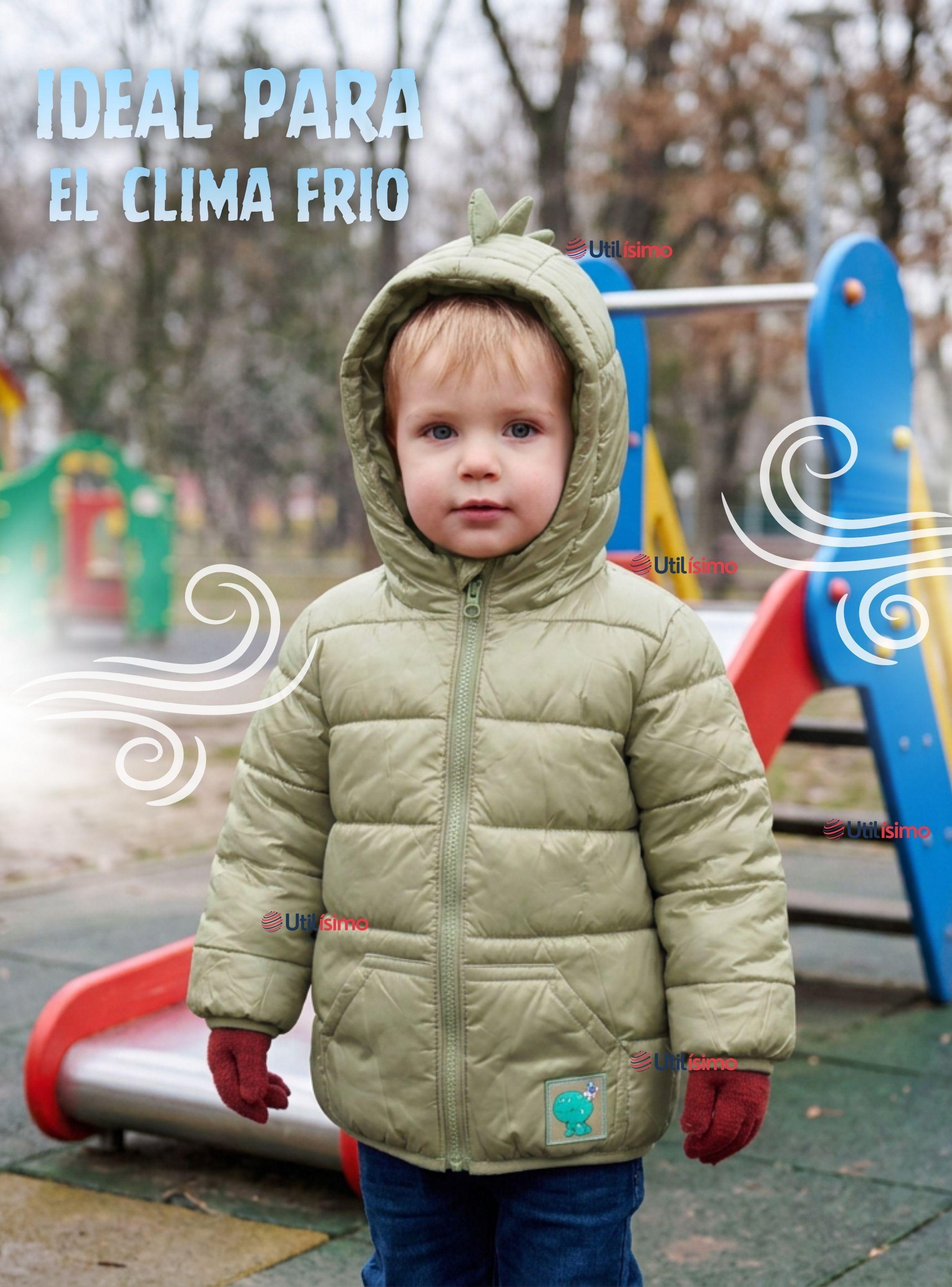 Parka Dinosaurio Con Capucha Manga Larga Niño Jump Kids Color Verde-6