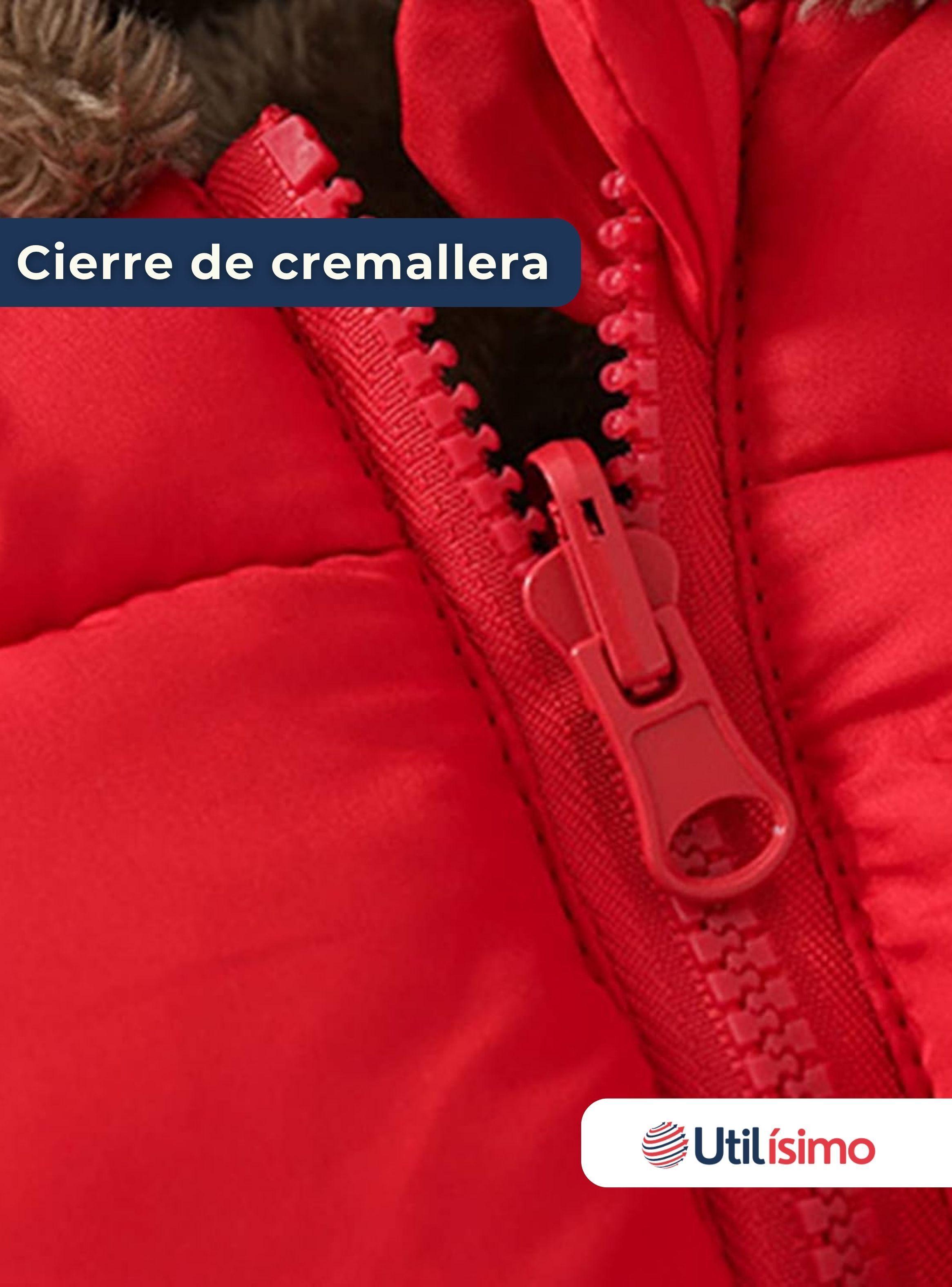 Parka Con Capucha Manga Larga Niña Orejitas Roja-5
