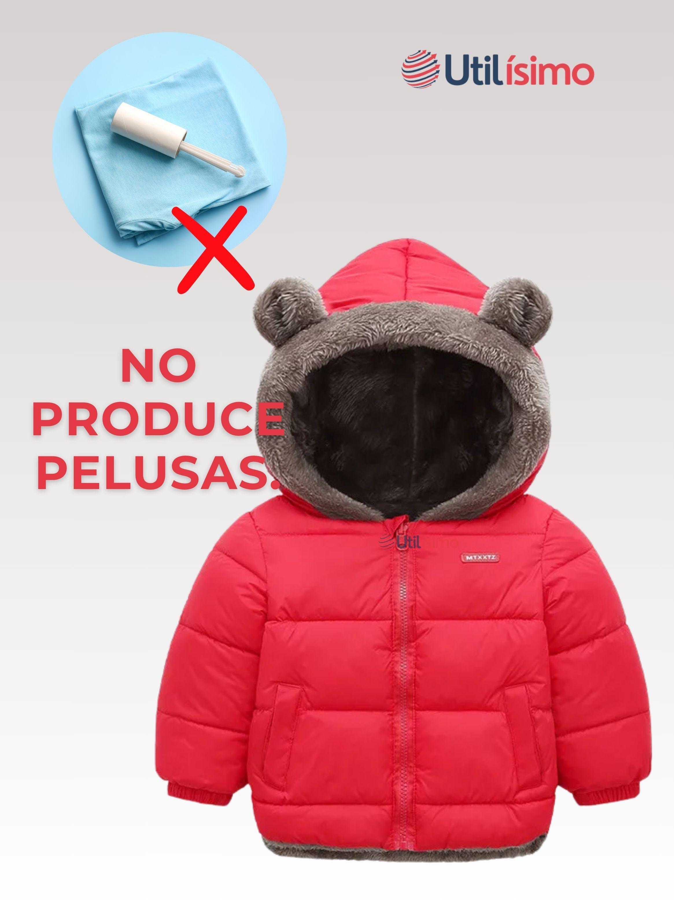 Parka Con Capucha Manga Larga Niña Orejitas Roja-6