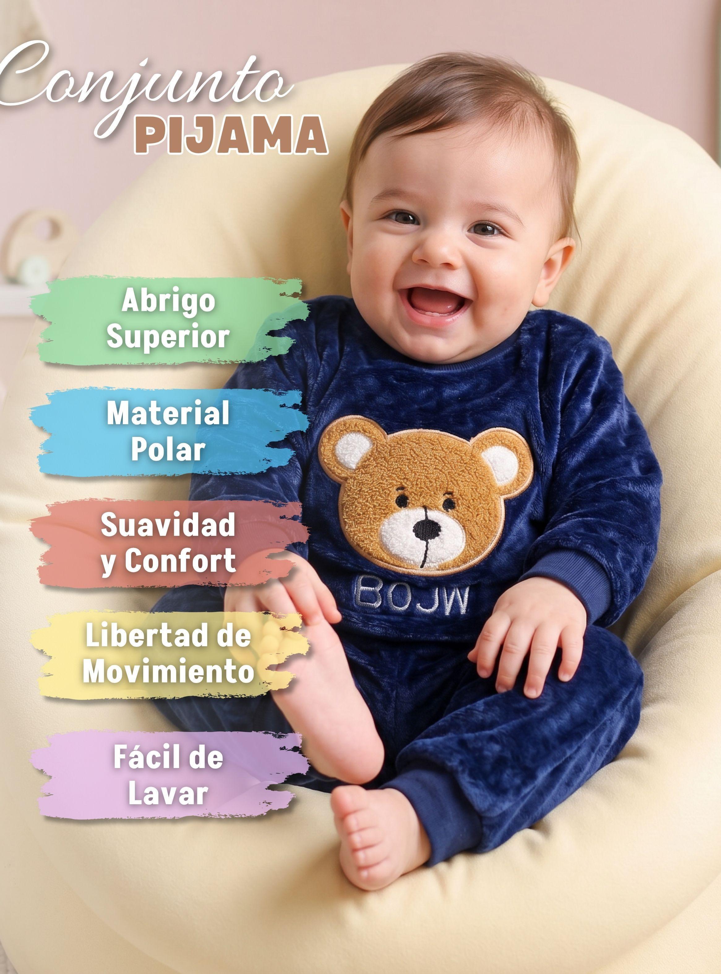 Conjunto Buzo Polerón Frizado 2 Piezas Corderito Liso Blue Bear Niño Bebe-3