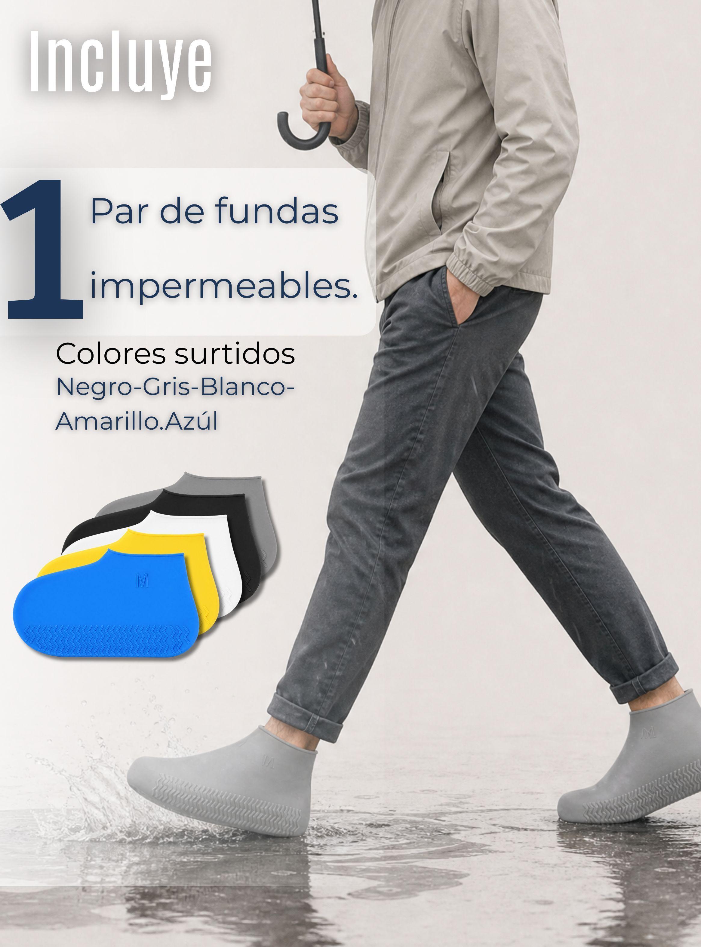 Fundas Cubre Zapatos Hombre Impermeable Silicona Antideslizante 1 Par Surtidas-2