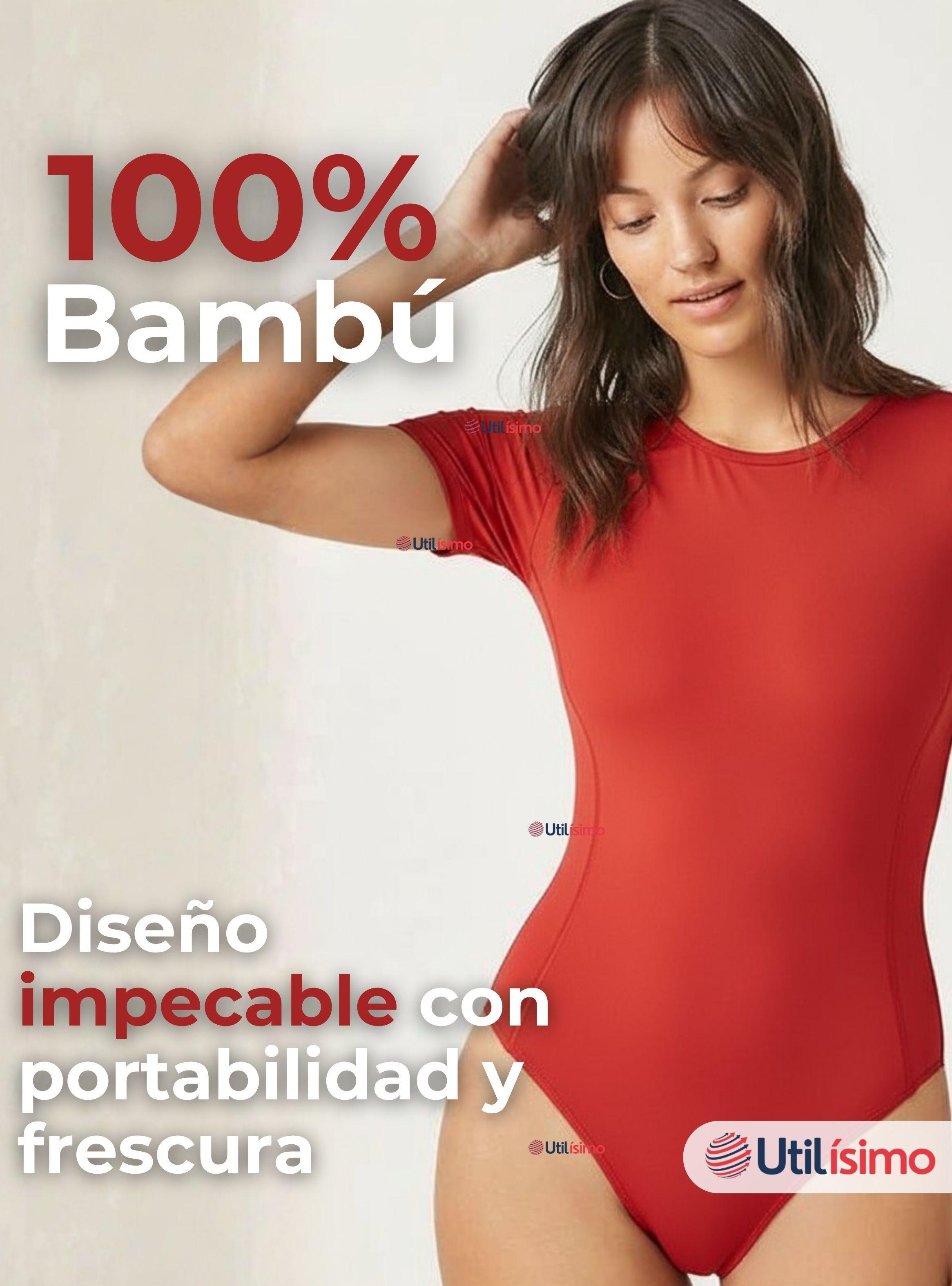 Body Ajustable Moldeador 100% Bambú Cuello Redondo Mangas Cortas Mujer Colores Surtidos-5