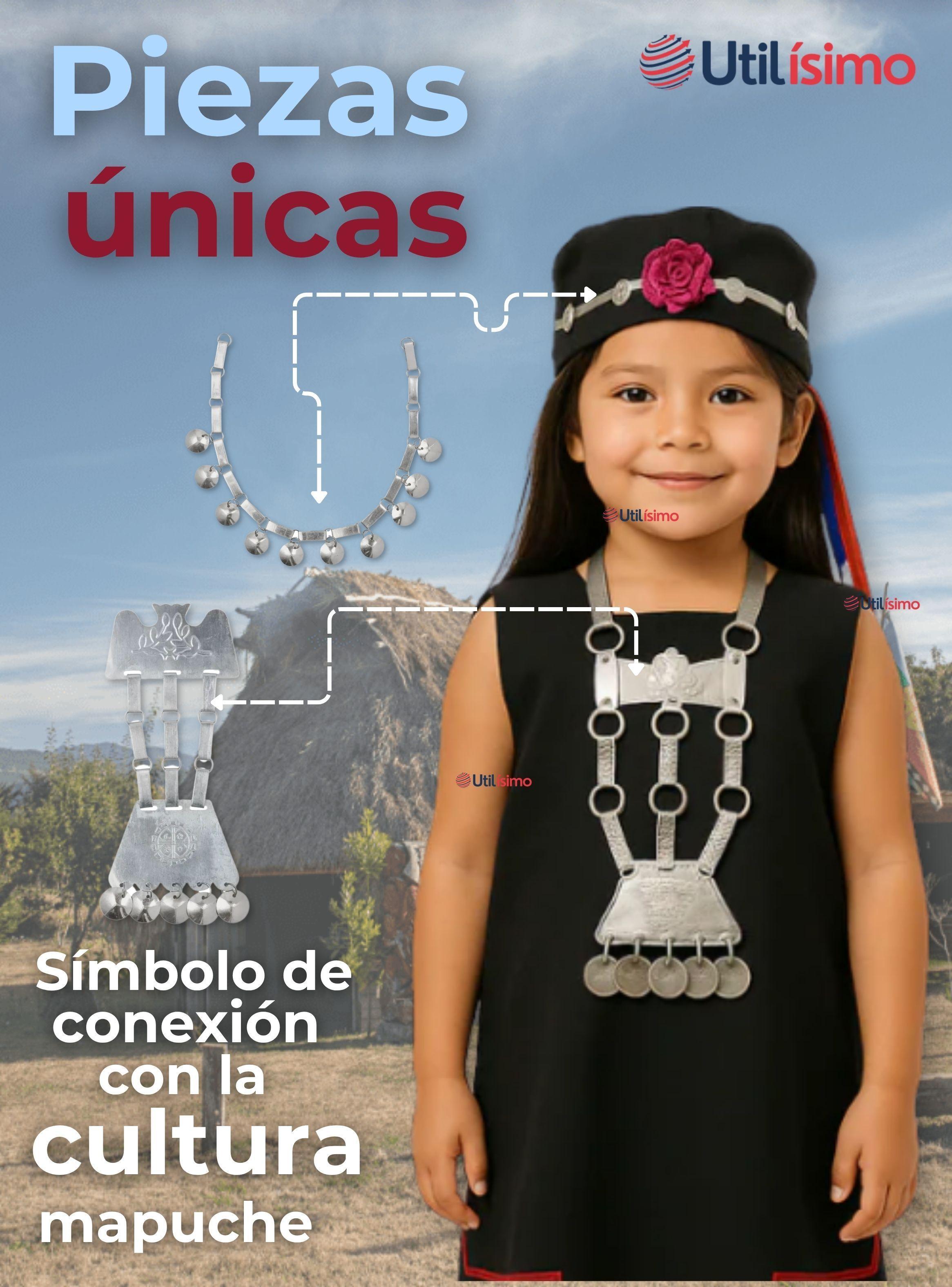 Collar Trapelacucha Mapuche Machi Aluminio Fiestas Patrias-6