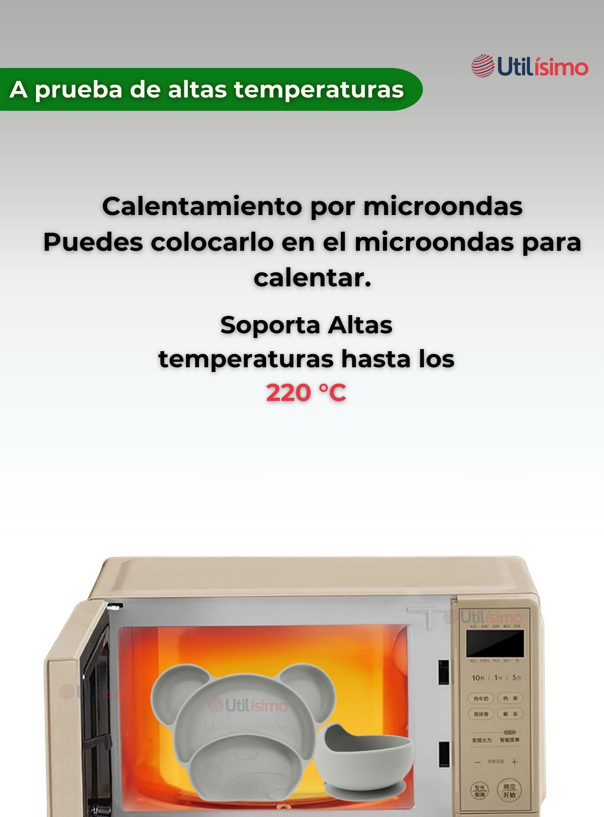 Set De Alimentación Bebé Silicona 6 Piezas Libre BPA Gris-5