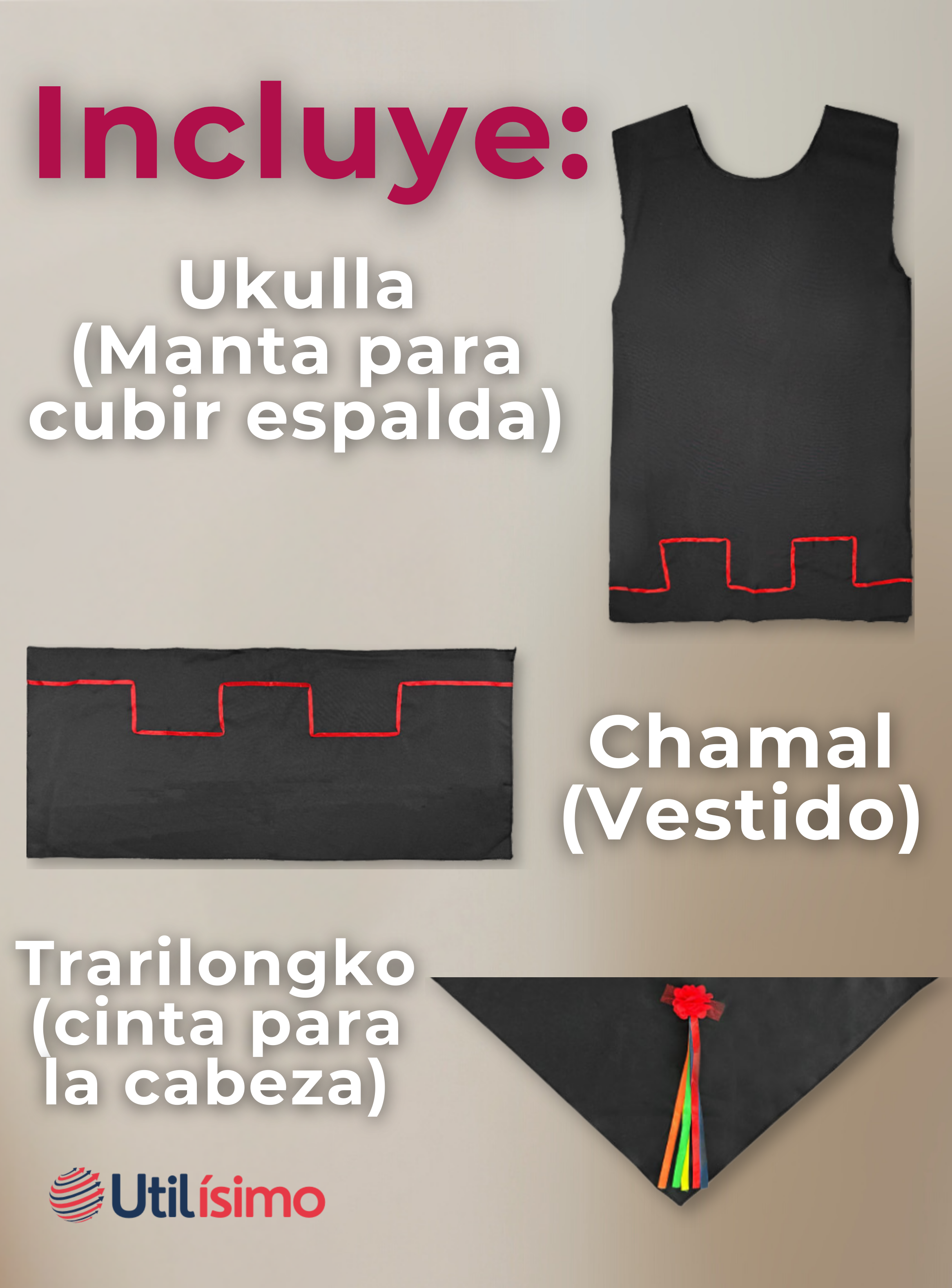 Traje Vestido Mapuche Niña Vestimenta Típica-3