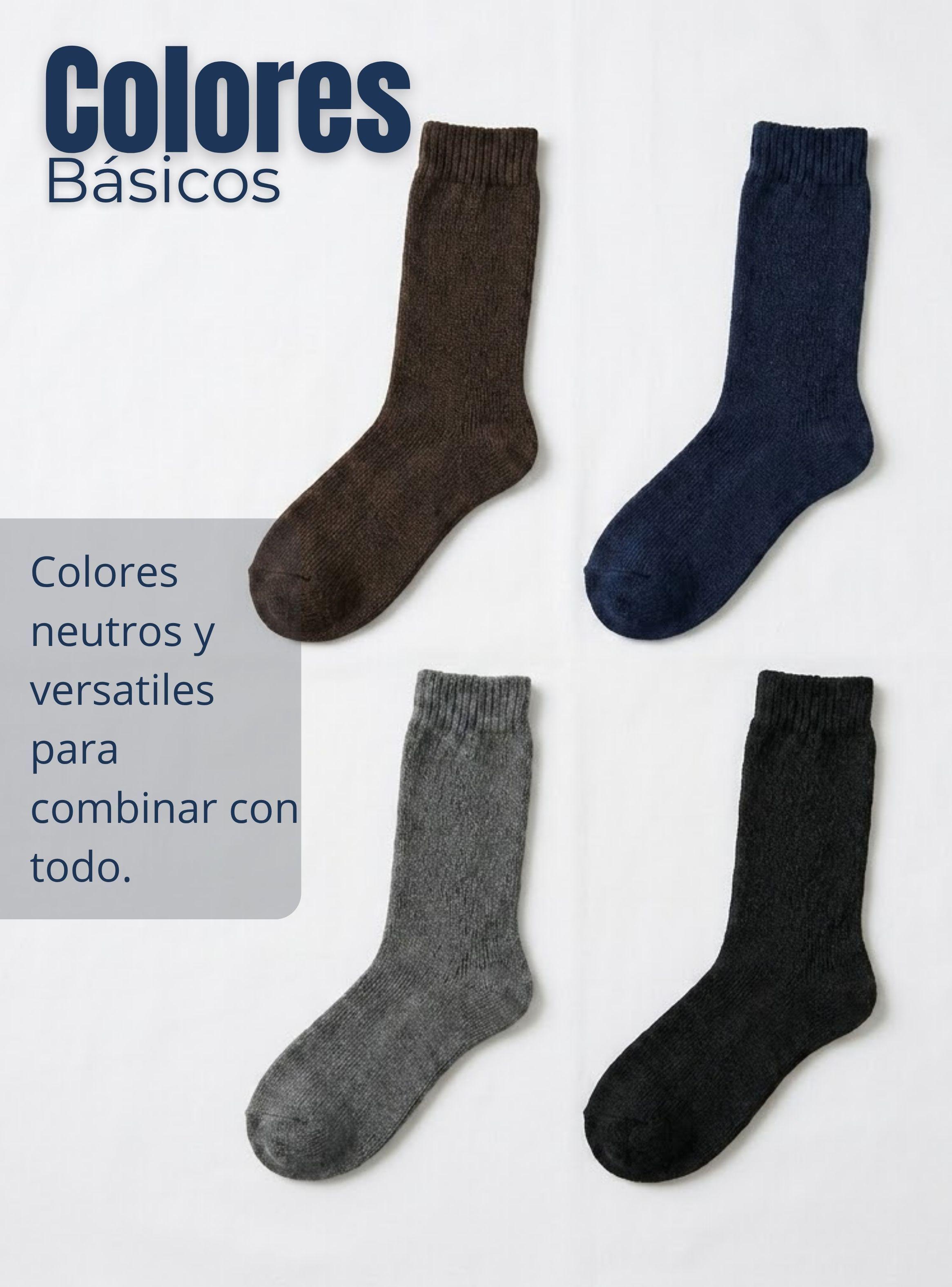 Pack 3 Pares Calcetines Térmicos Corte Alto Hombre Colores Surtidos-5