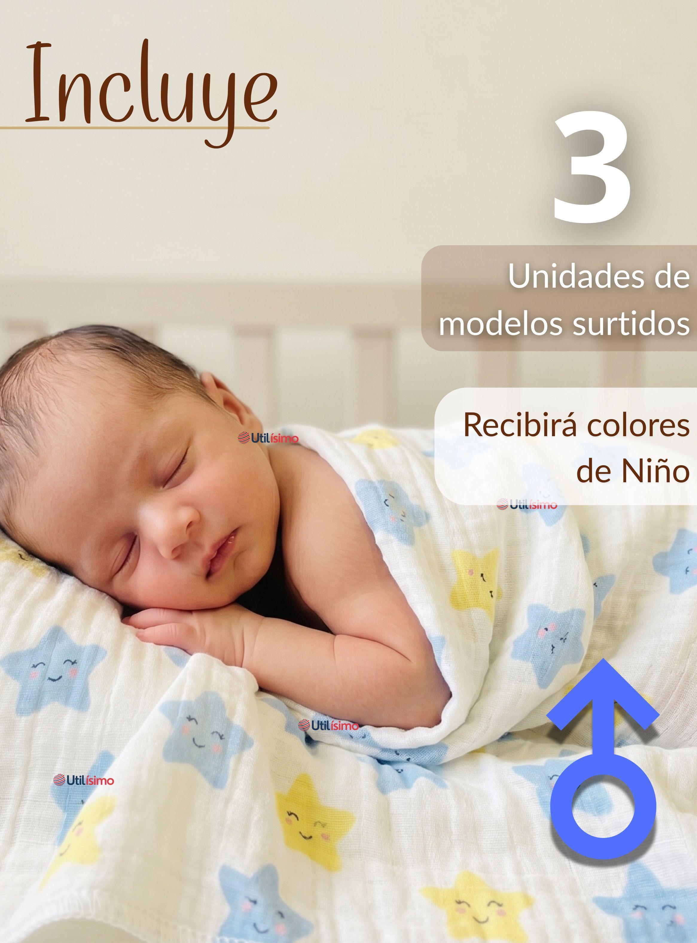 Pack 3 Mantas Muselina 70x 70 CM Bebé Niño Multiuso 100% Algodón Diseño Surtidos-2