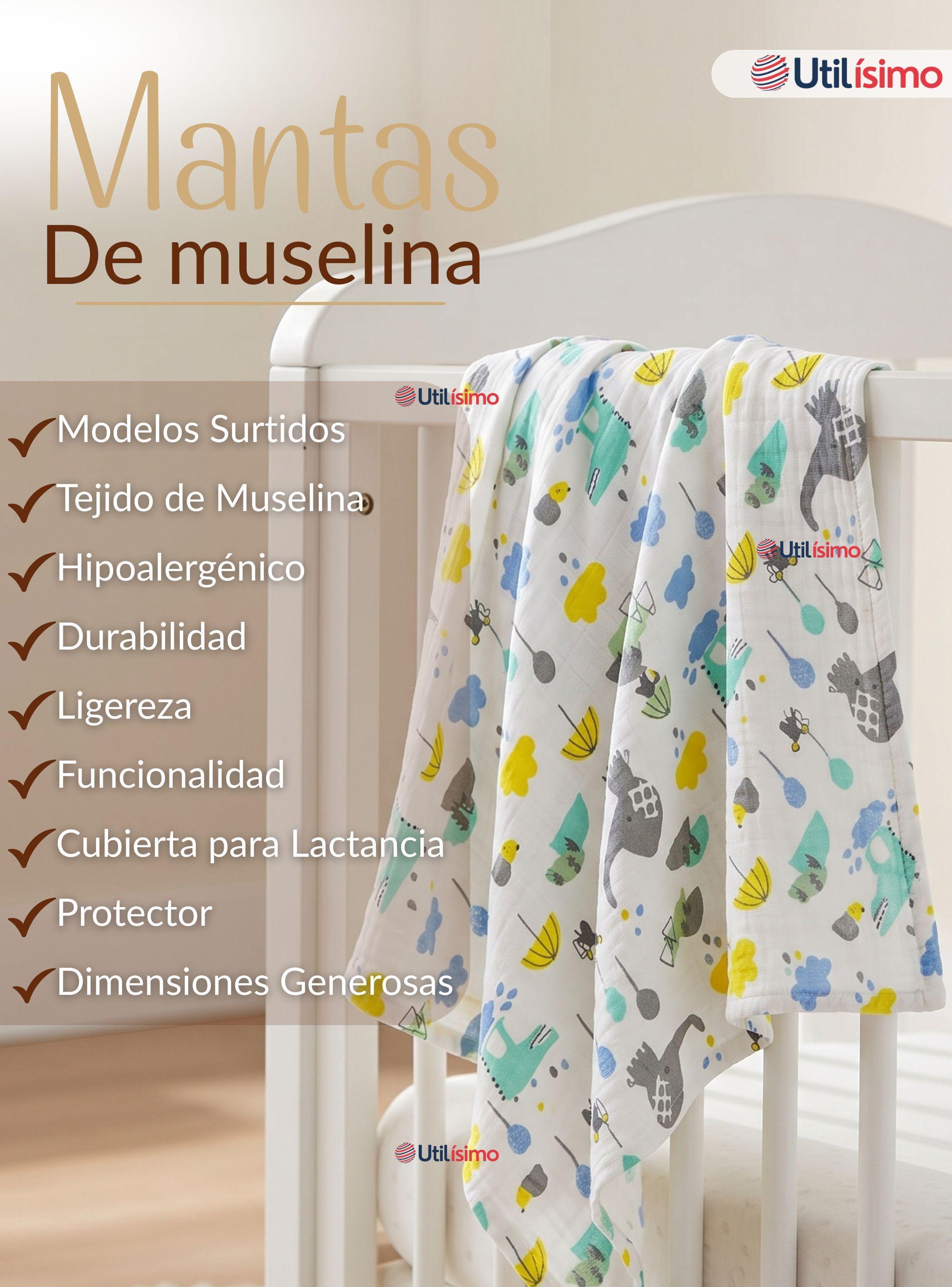 Pack 3 Mantas Muselina 70x 70 CM Bebé Niño Multiuso 100% Algodón Diseño Surtidos-4