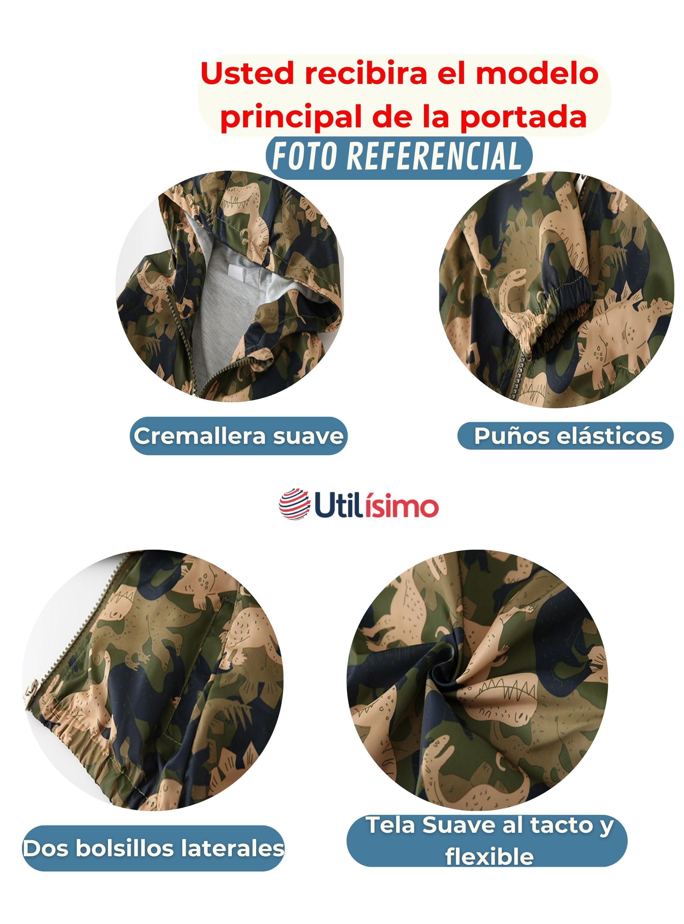 Cortaviento Impermeable Chaqueta Estampado Niño Y Bebé Jump Kids Dark Blue Dinosaur-5