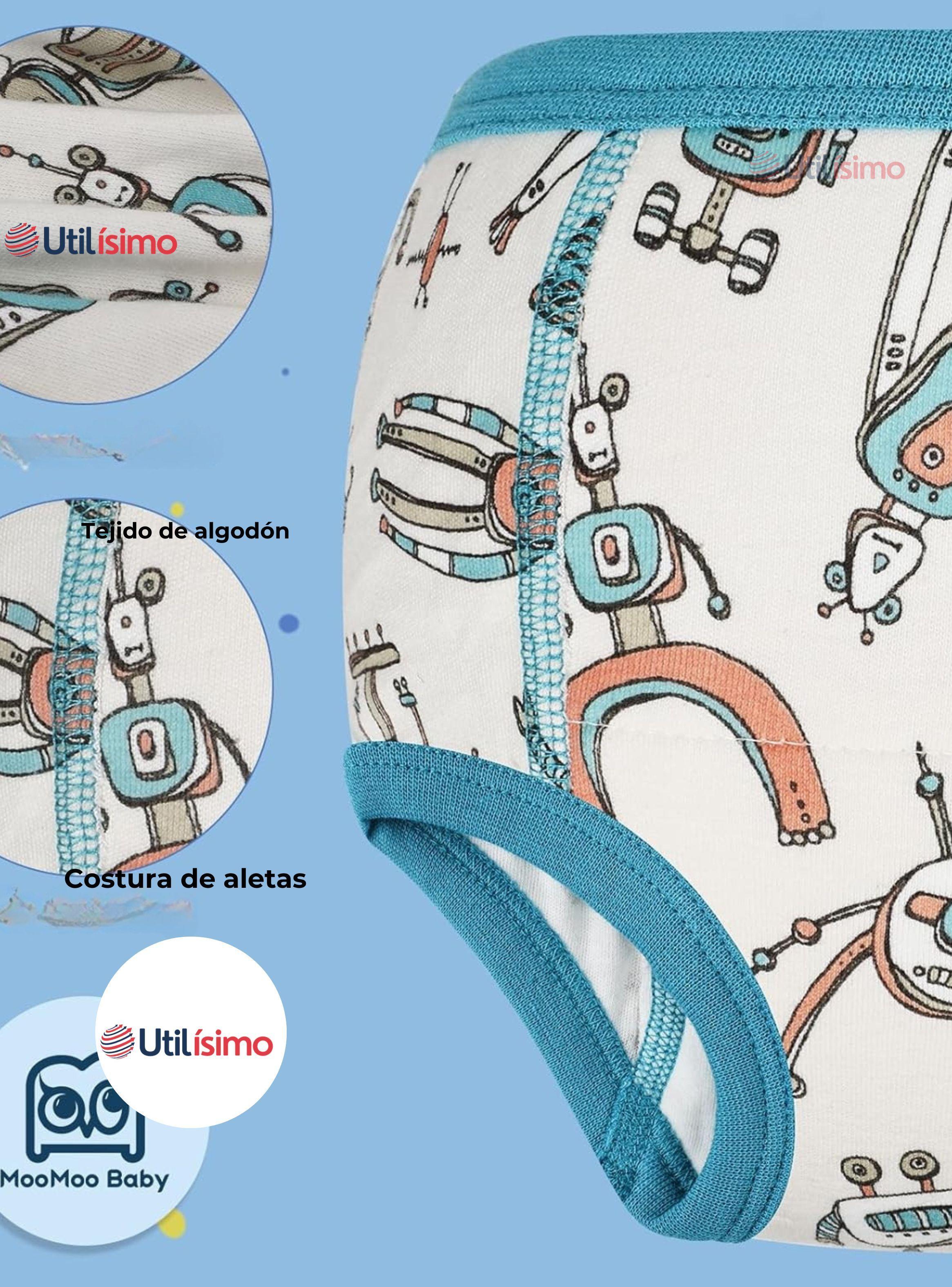 Pack 3 Calzón Calzoncillo Entrenamiento Algodón Absorbente Transpirable Cintura Elástica-7
