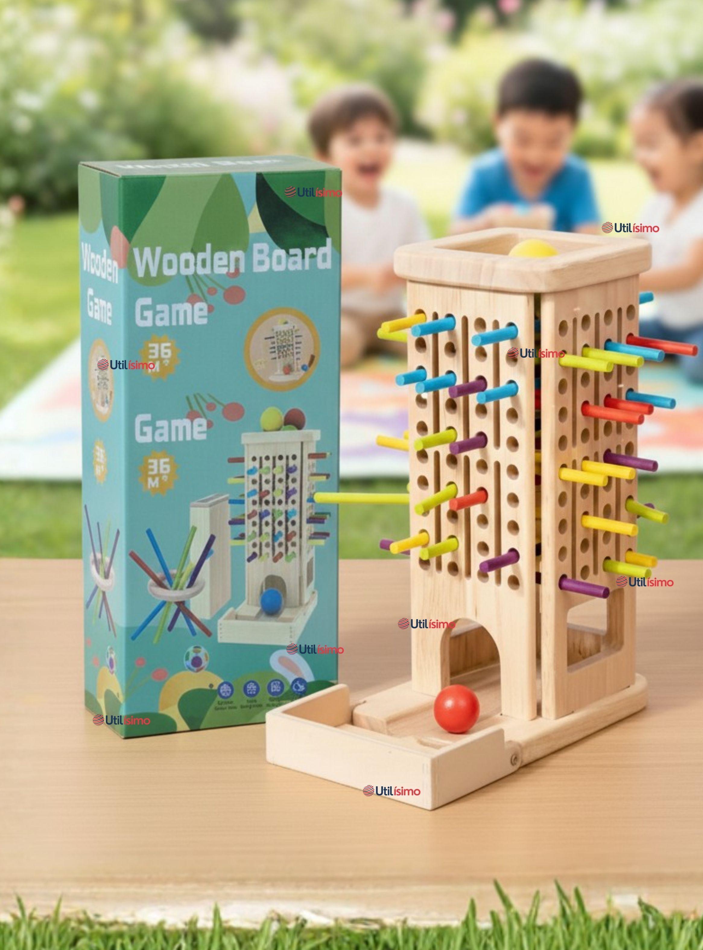 Juego de Mesa Funcional 49 Piezas Montessori Juguete Niño Niña Madera Original-0