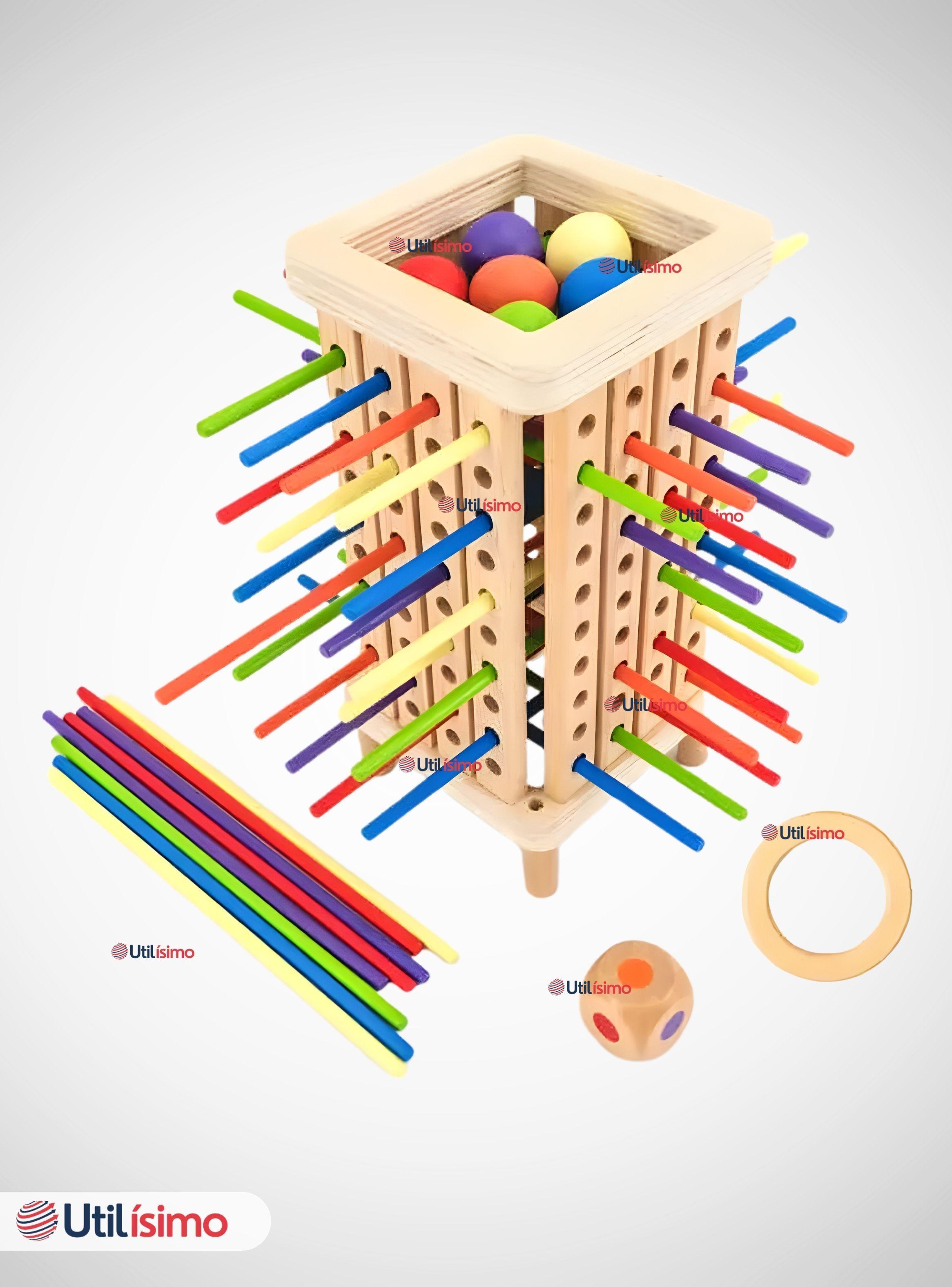 Juego de Mesa Funcional 49 Piezas Montessori Juguete Niño Niña Madera Original-1