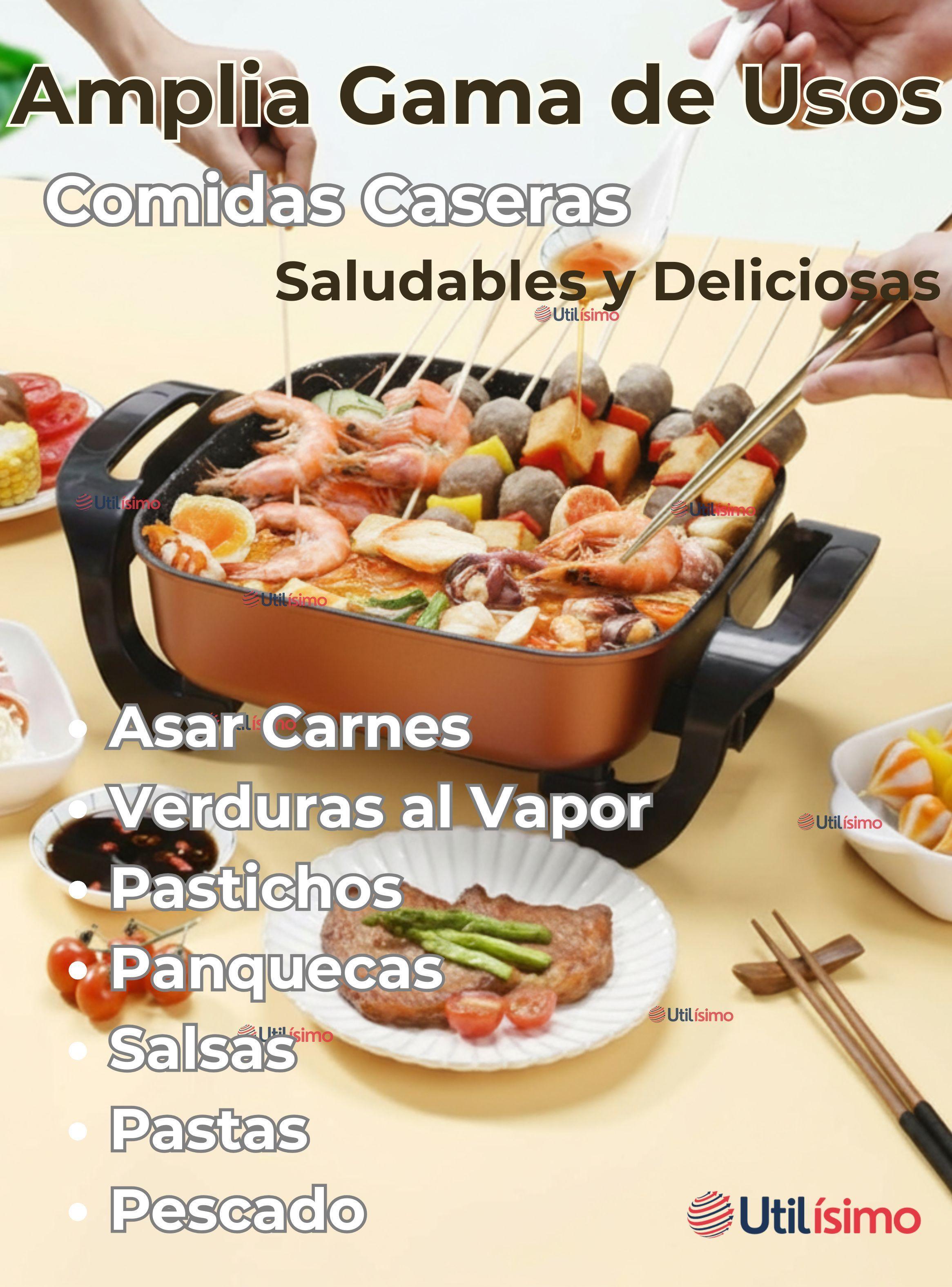 Sartén Eléctrico Multifuncional y Antiadherente 1350W de Potencia-5