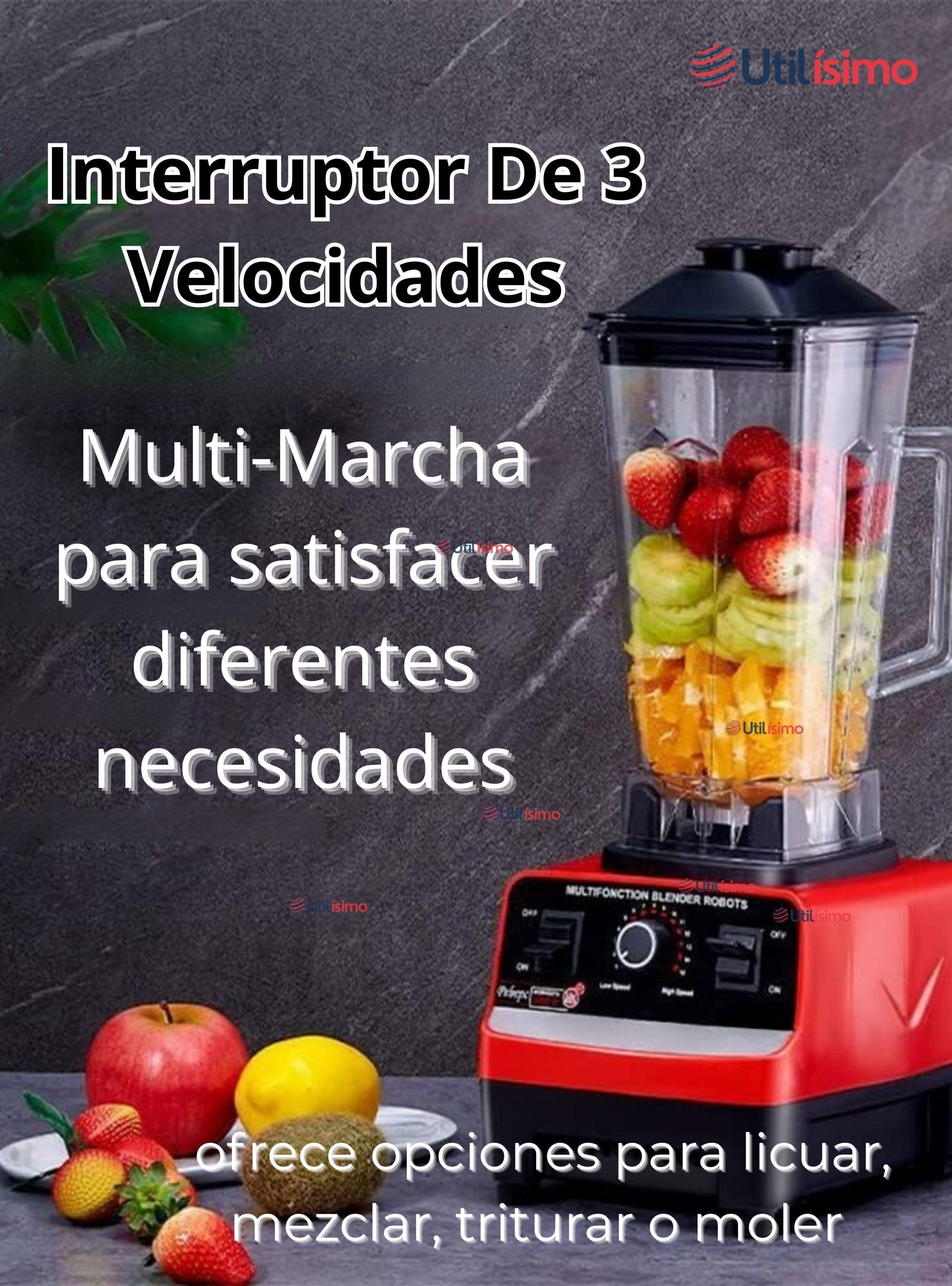 Licuadora Juguera Profesional Jarra de Plástico 2L 5500w de Potencia + Mango Triturador-6