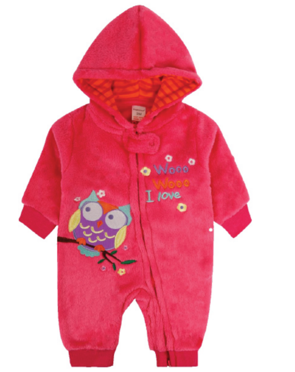Enterito Bebe Niña Pijama Tedmimak Plush Buho-0