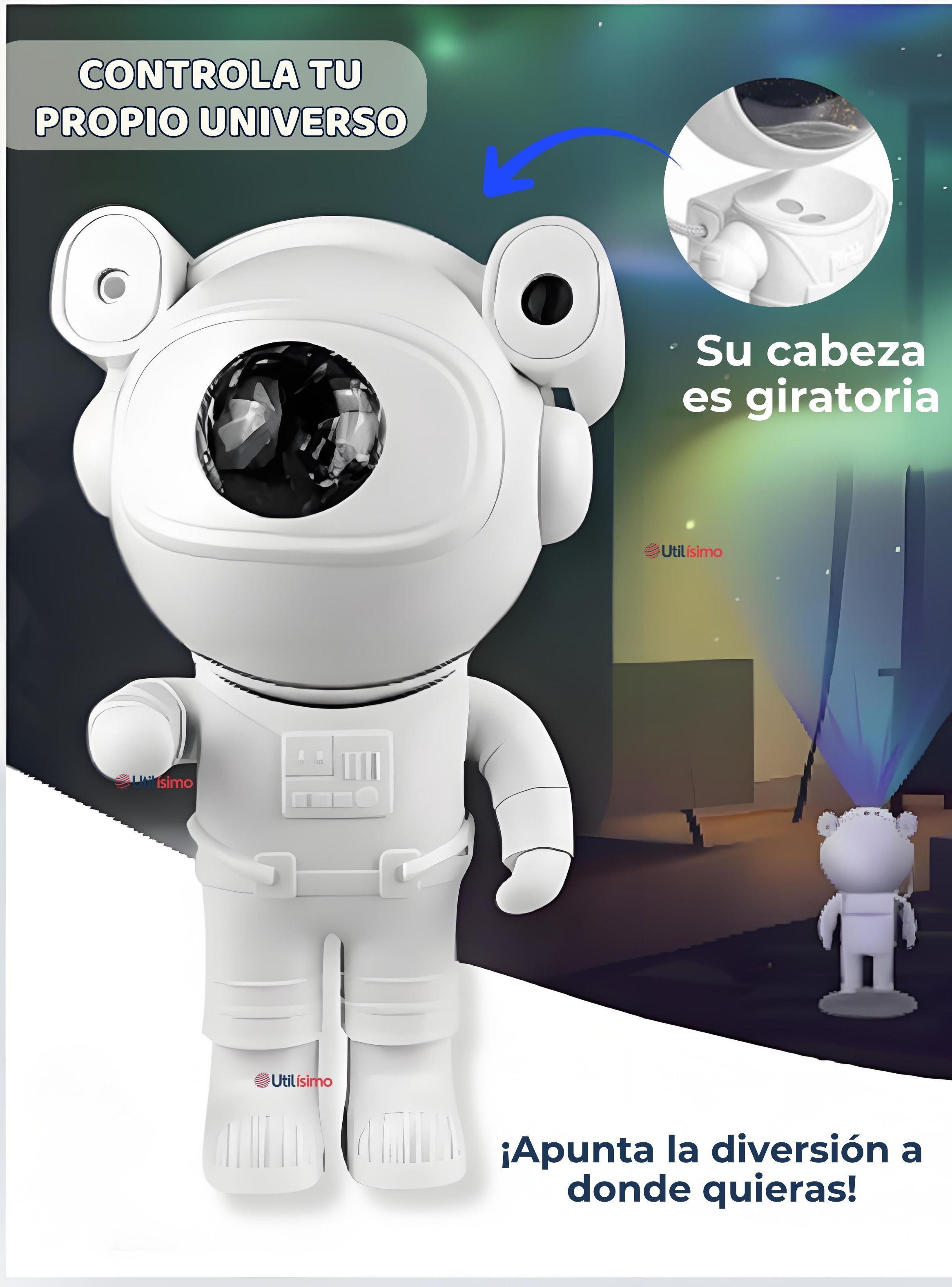 Lámpara Proyector Astronauta De Galaxia Luz Led Con Bluetooth-3