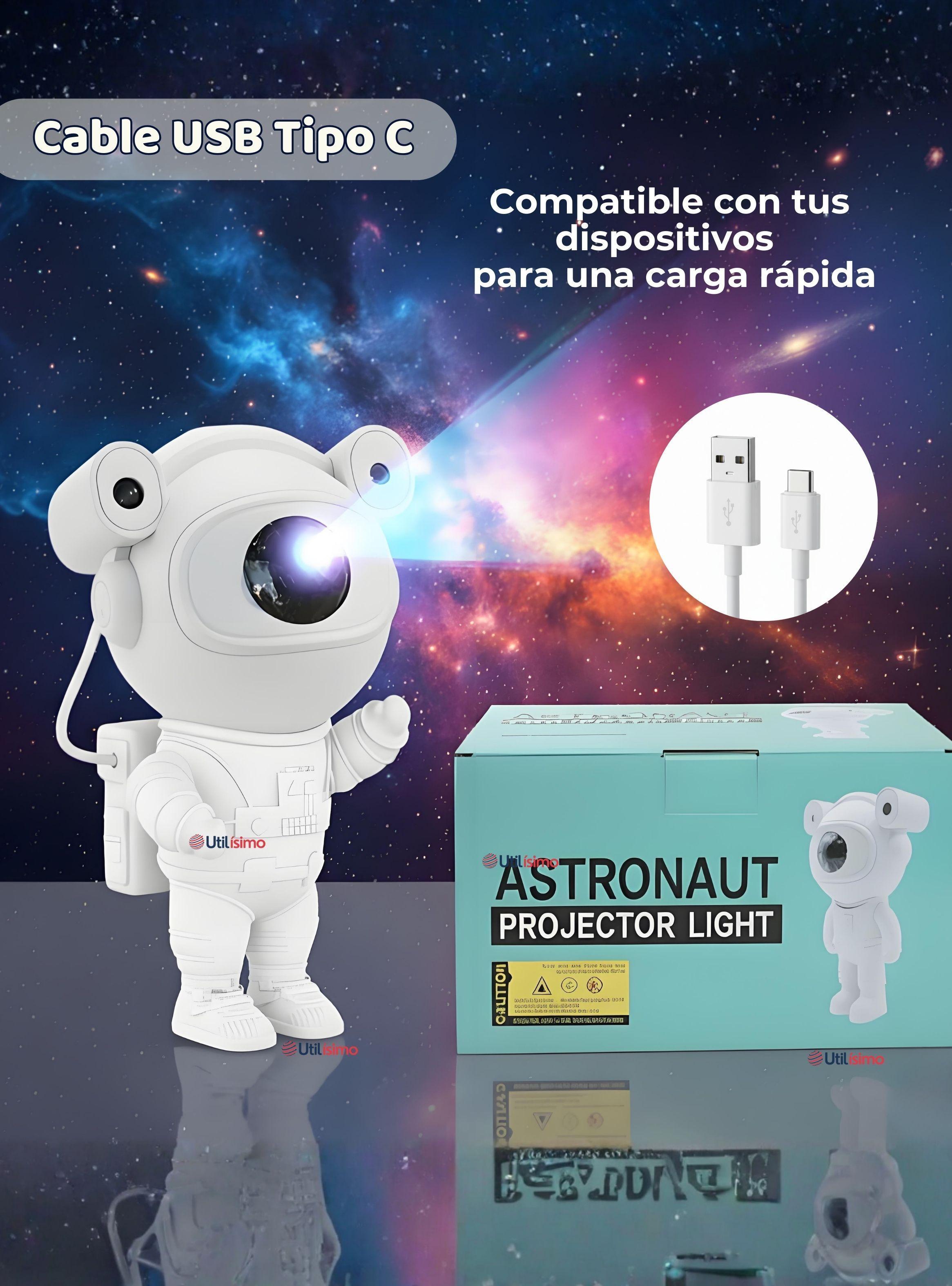 Lámpara Proyector Astronauta De Galaxia Luz Led Con Bluetooth-6