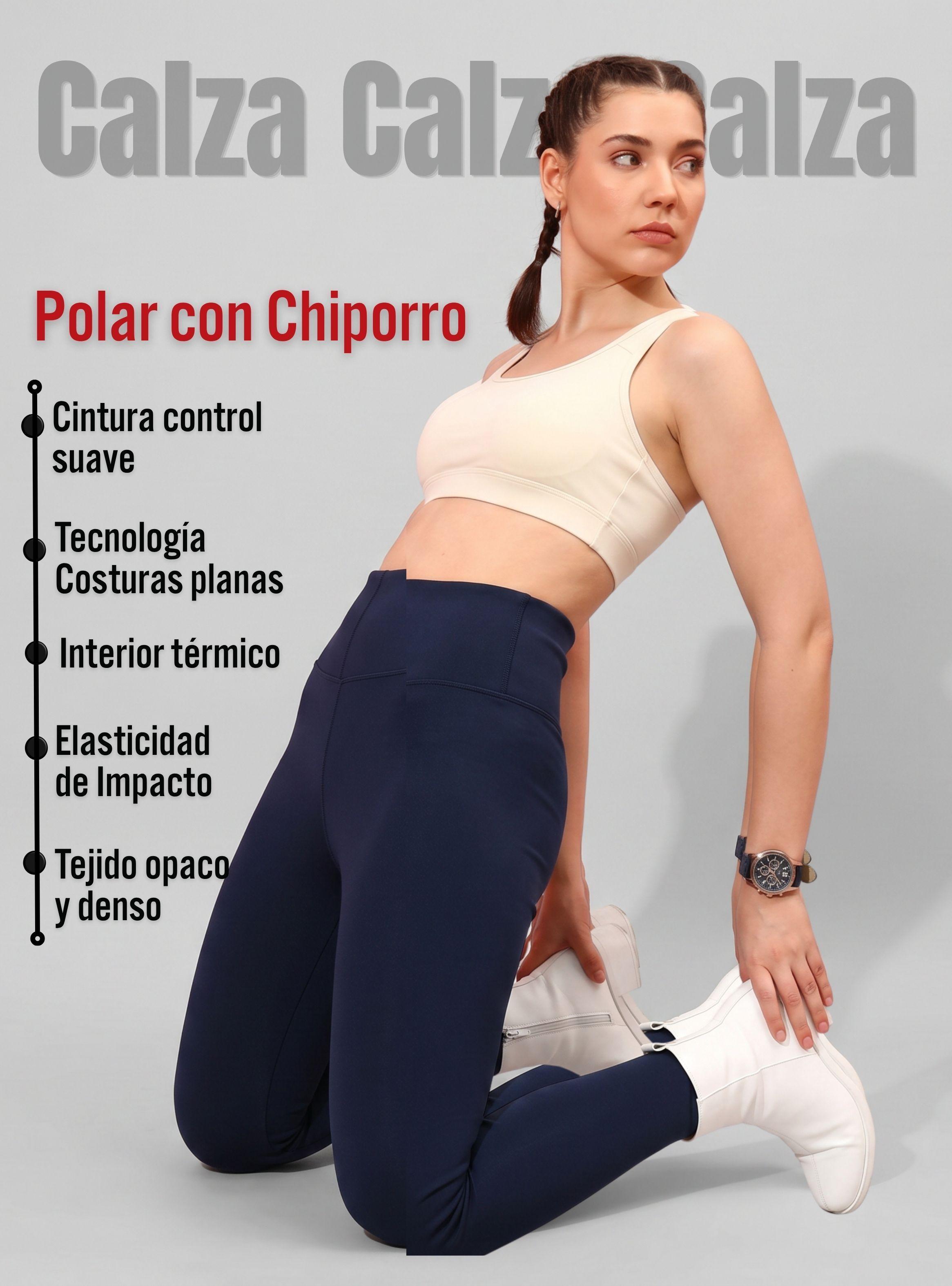 Calza Polar Con Chiporro Térmica Mujer Elásticada Navy Blue-4