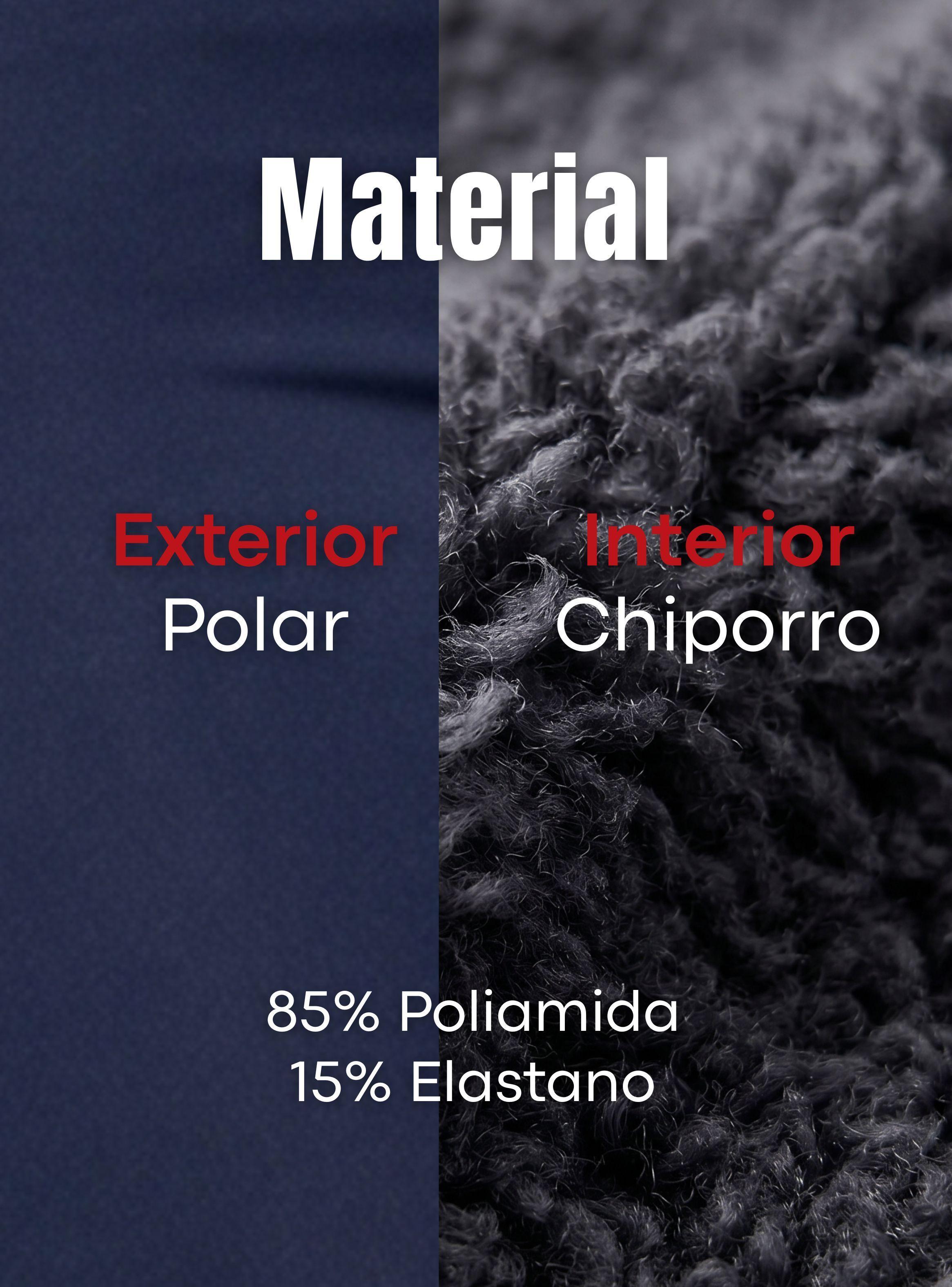 Calza Polar Con Chiporro Térmica Mujer Elásticada Navy Blue-7