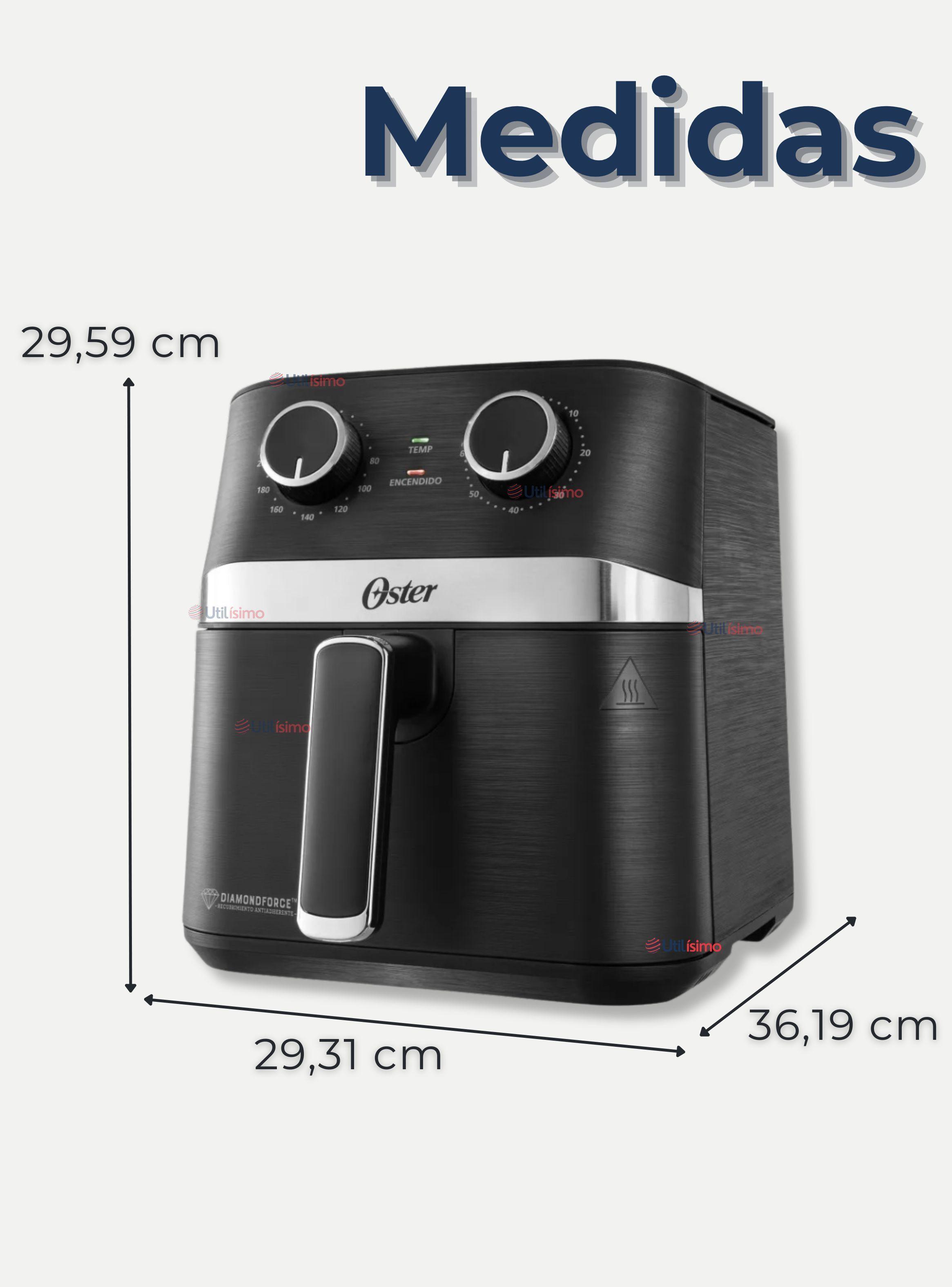 Oster® Freidora de Aire Manual, Recubrimiento Oster® DiamondForce, 4L Capacidad+100 Forros-4