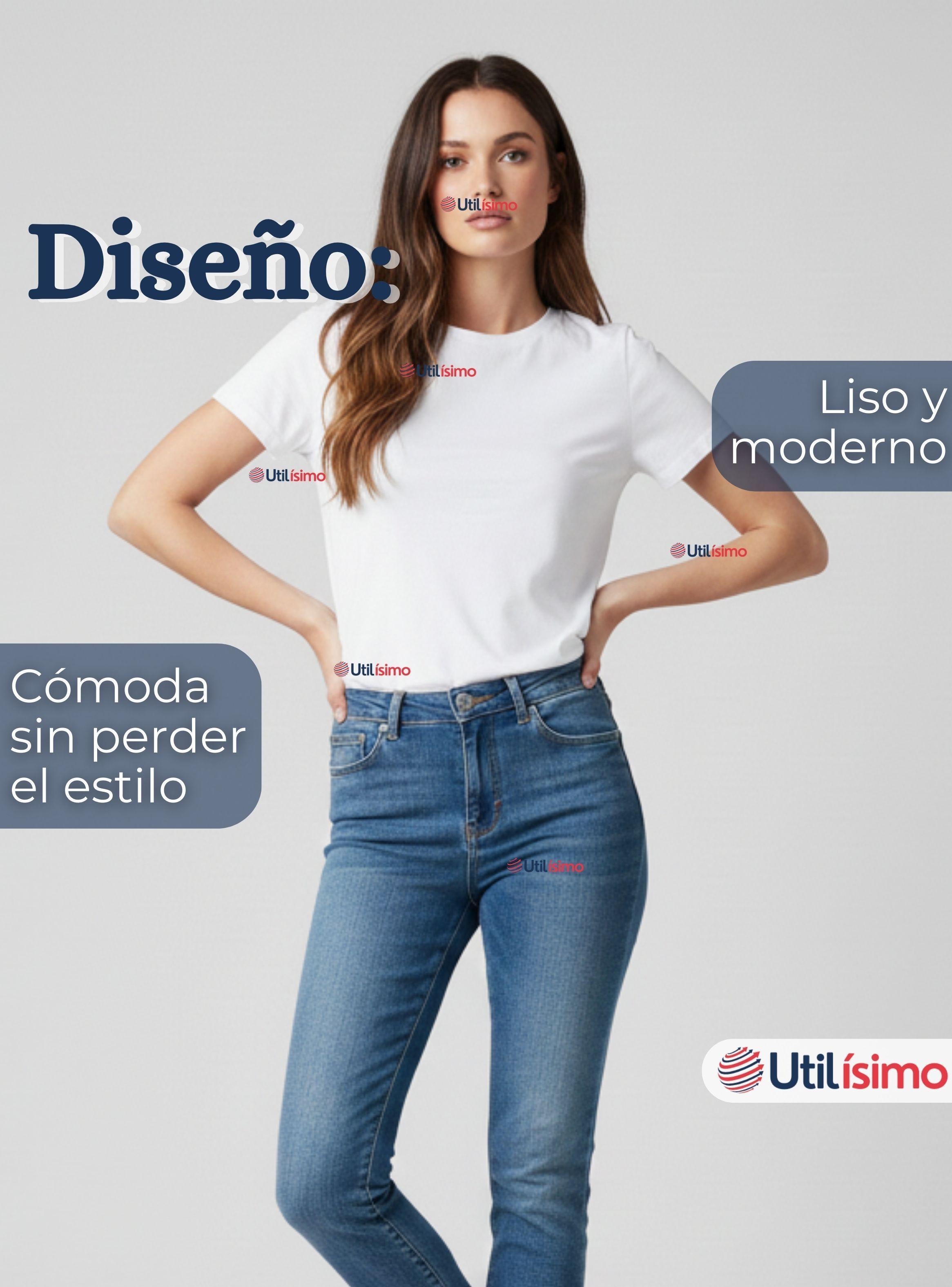 Pack 3 Camisetas Poleras 100% Algodón Básica Lisa Elástica Mujer Color Blanco-3