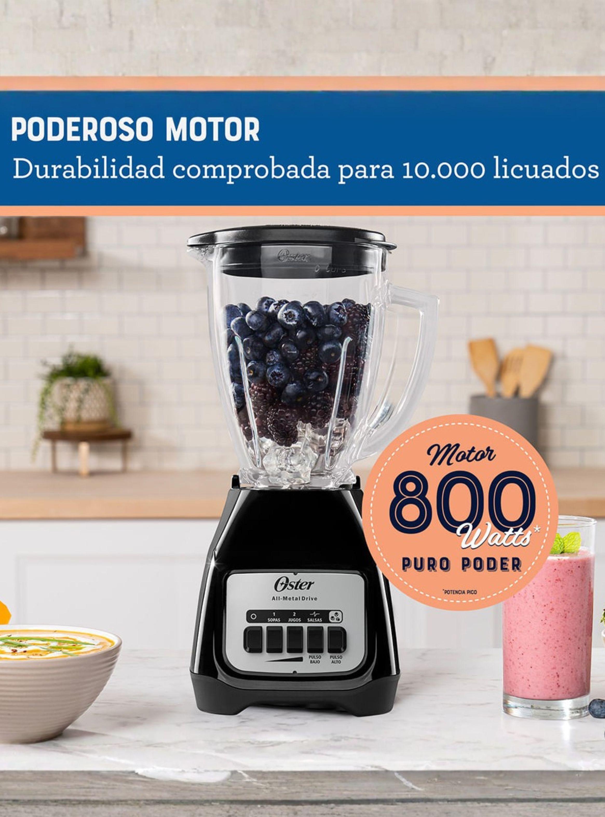 Licuadora Oster® de 2 velocidades más pulso y vaso de vidrio BLSTKAGBPB-3