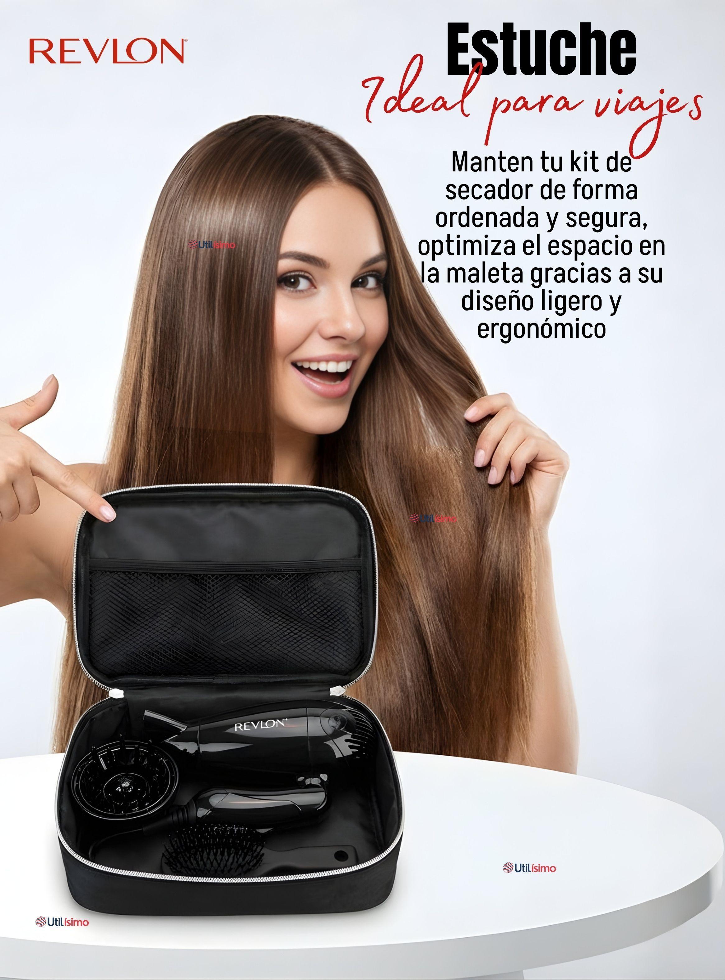 Kit Secador De Viaje Con Bolso Revlon 800W de Color Negro-4