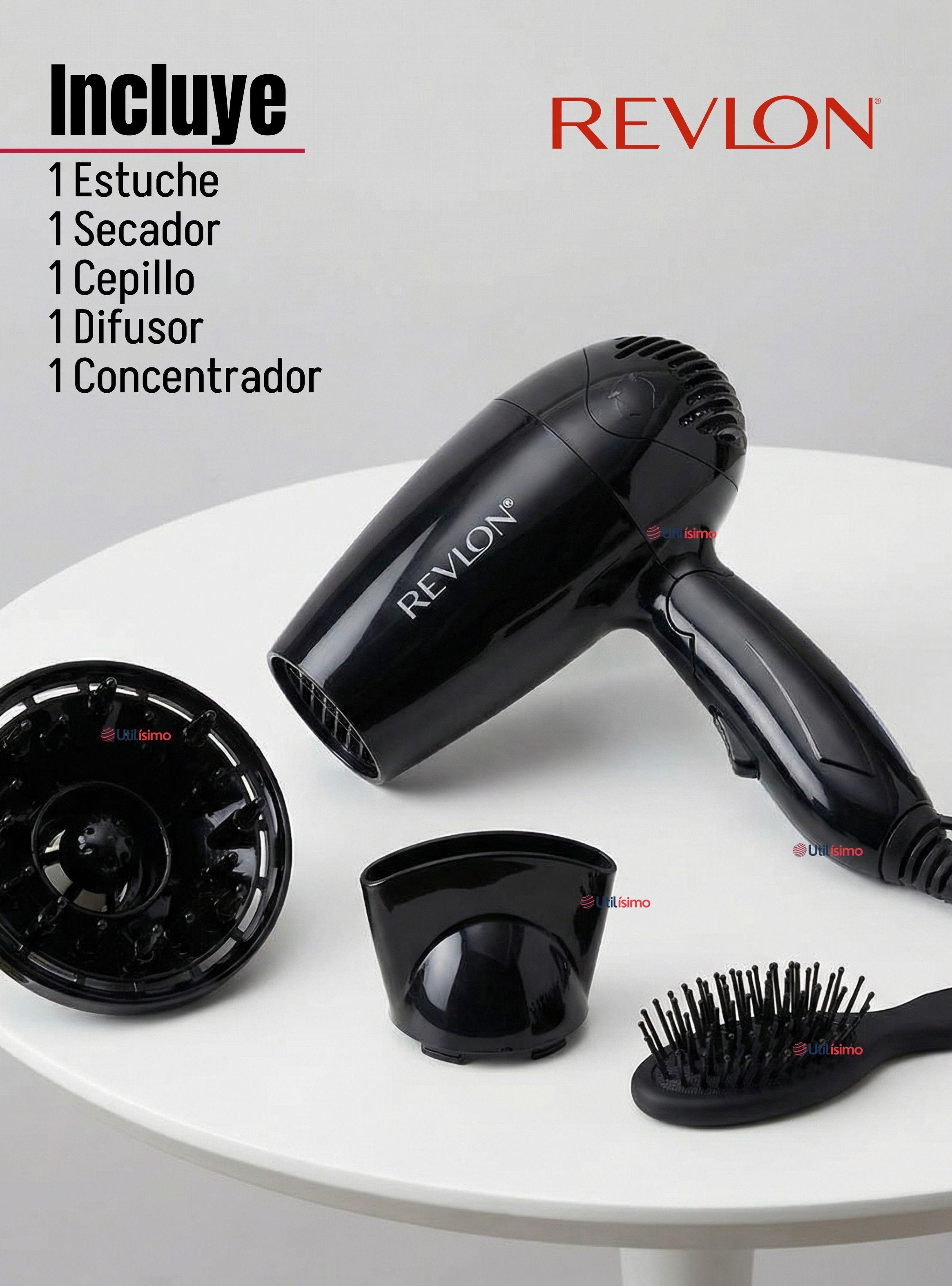 Kit Secador De Viaje Con Bolso Revlon 1200W de Color Negro-3