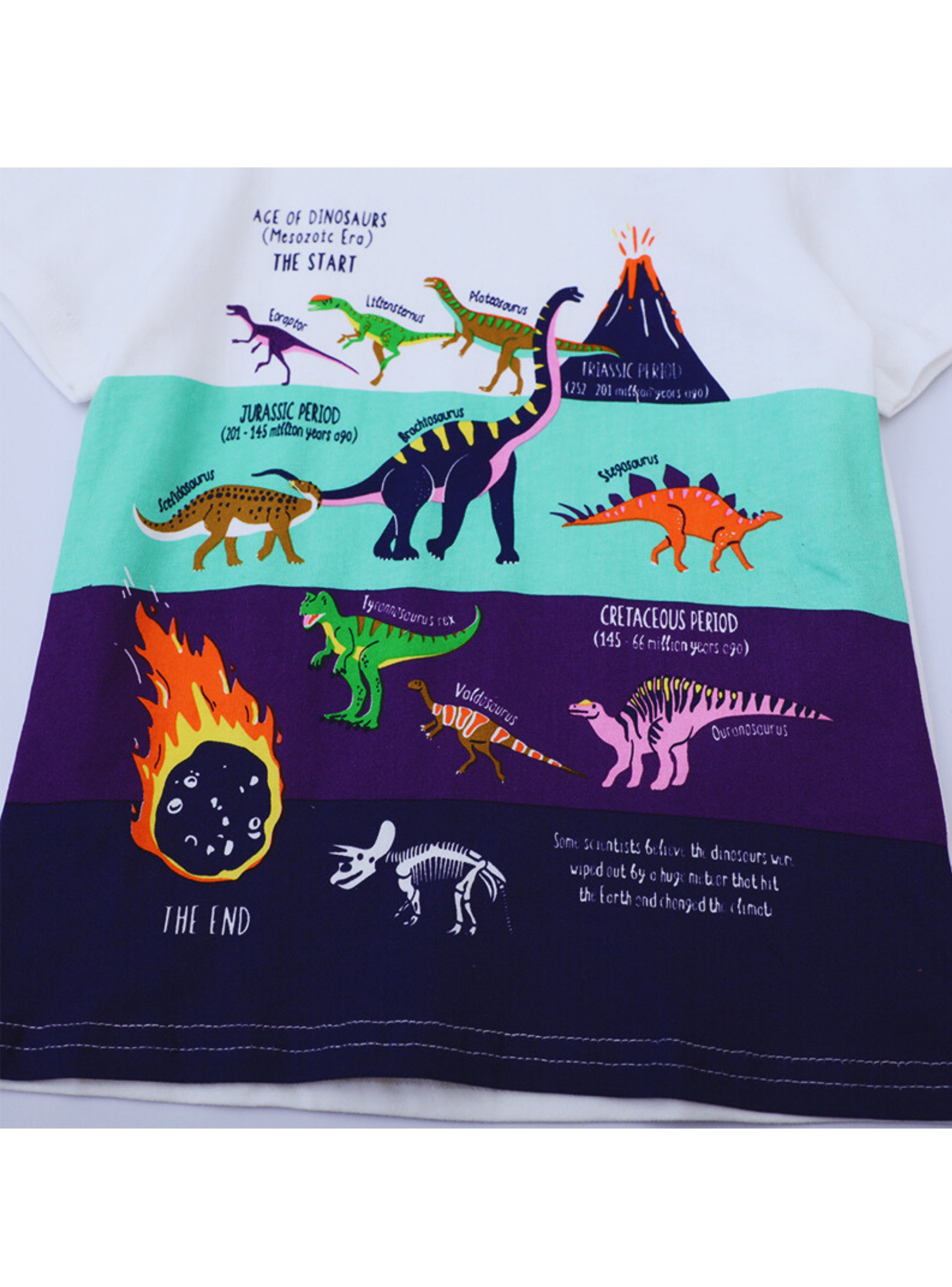 Polera Niño Algodón Manga Corta Jump Kids Mundo De Dinosaurios-3
