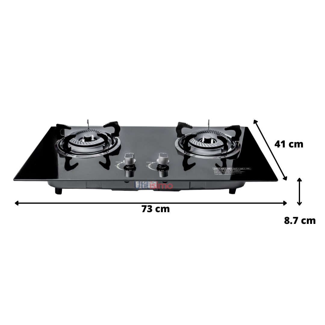 Cocinilla Encimera a Gas Vidrio Templado LINE™ 2 Platos-1