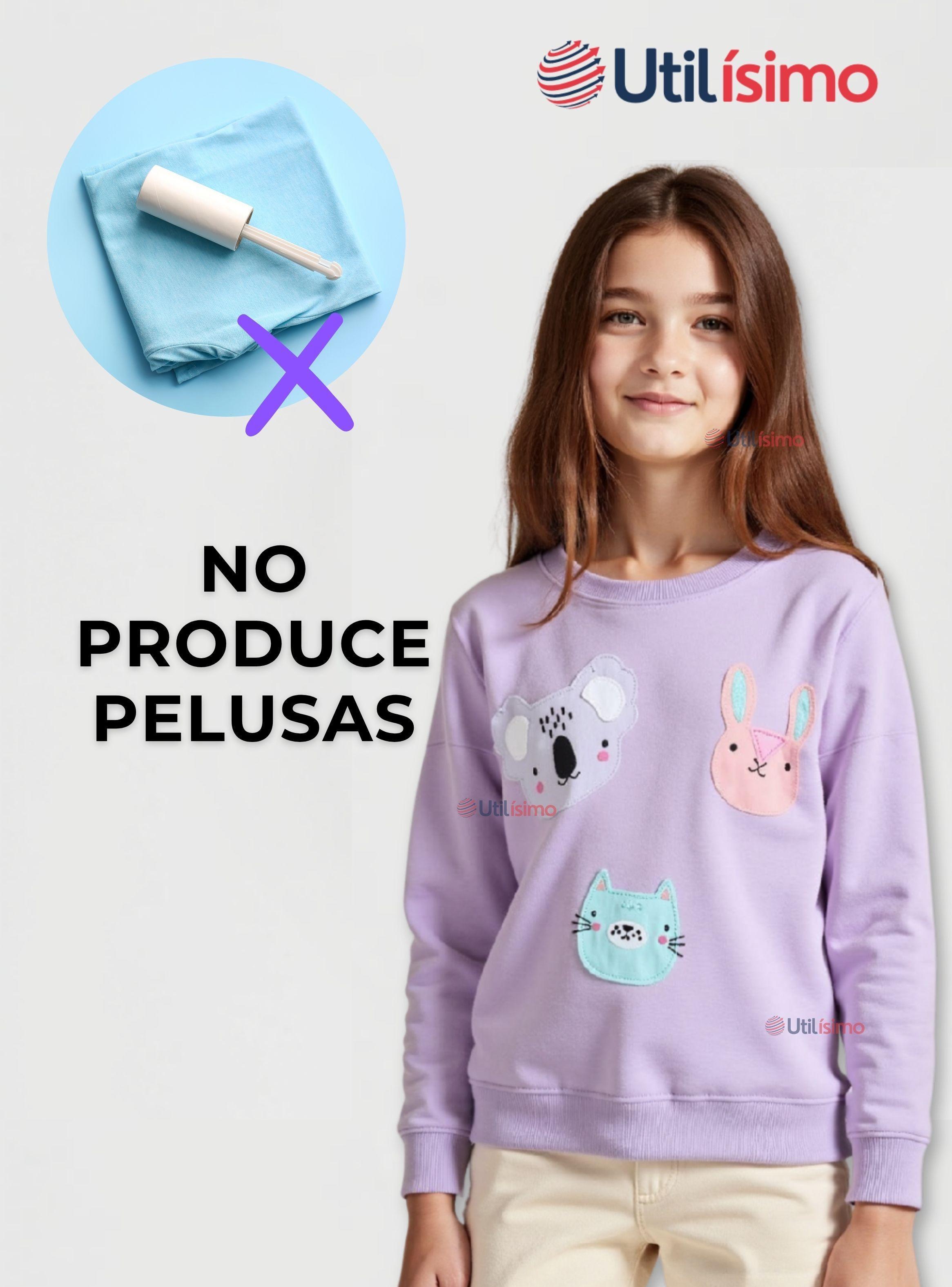 Polerón Algodón Cuello Redondo Niña Morado Animales-6