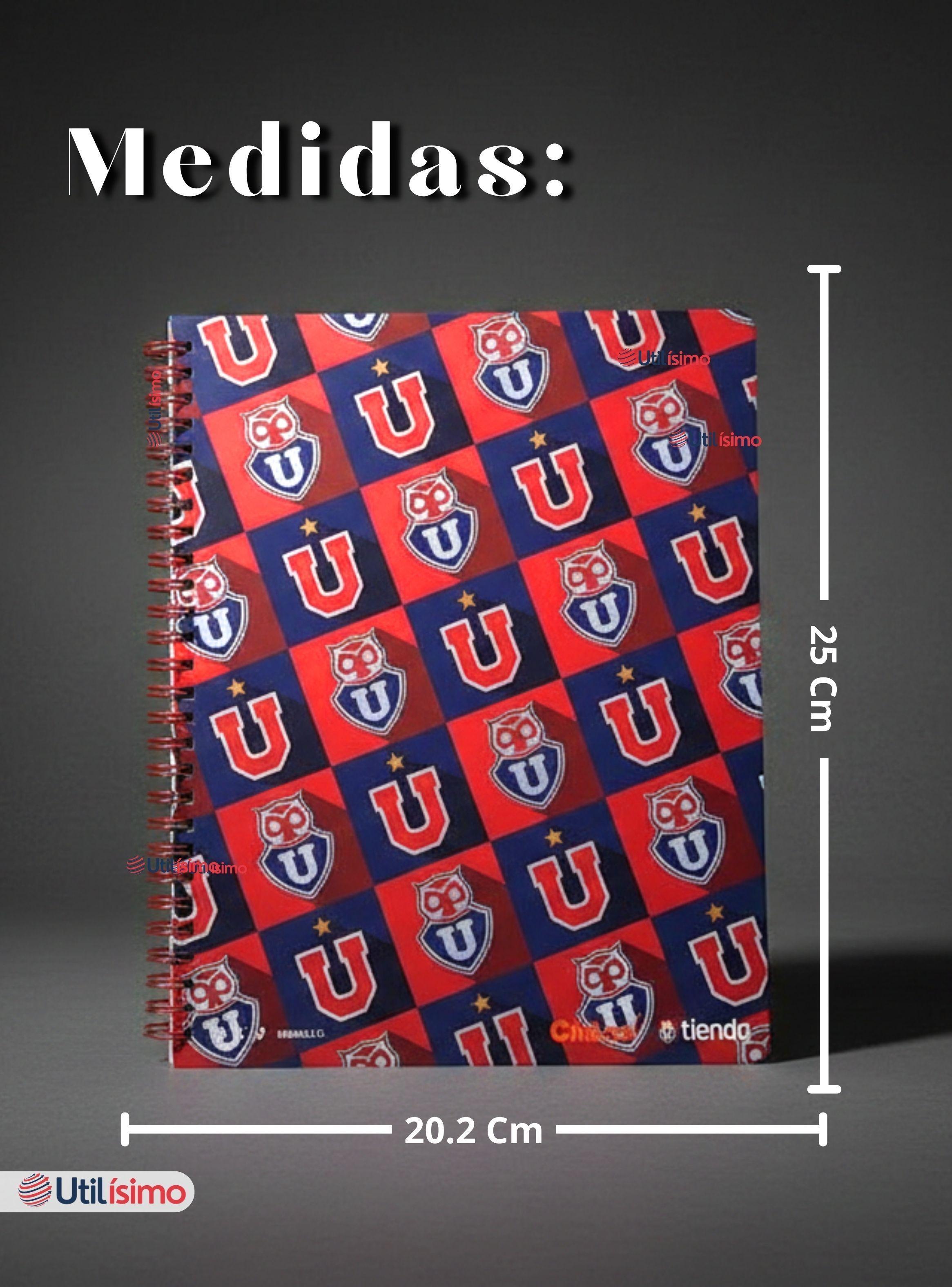 Pack 5 Cuadernos Originales Universitario U De Chile 100 Hojas Universidad Chile-3