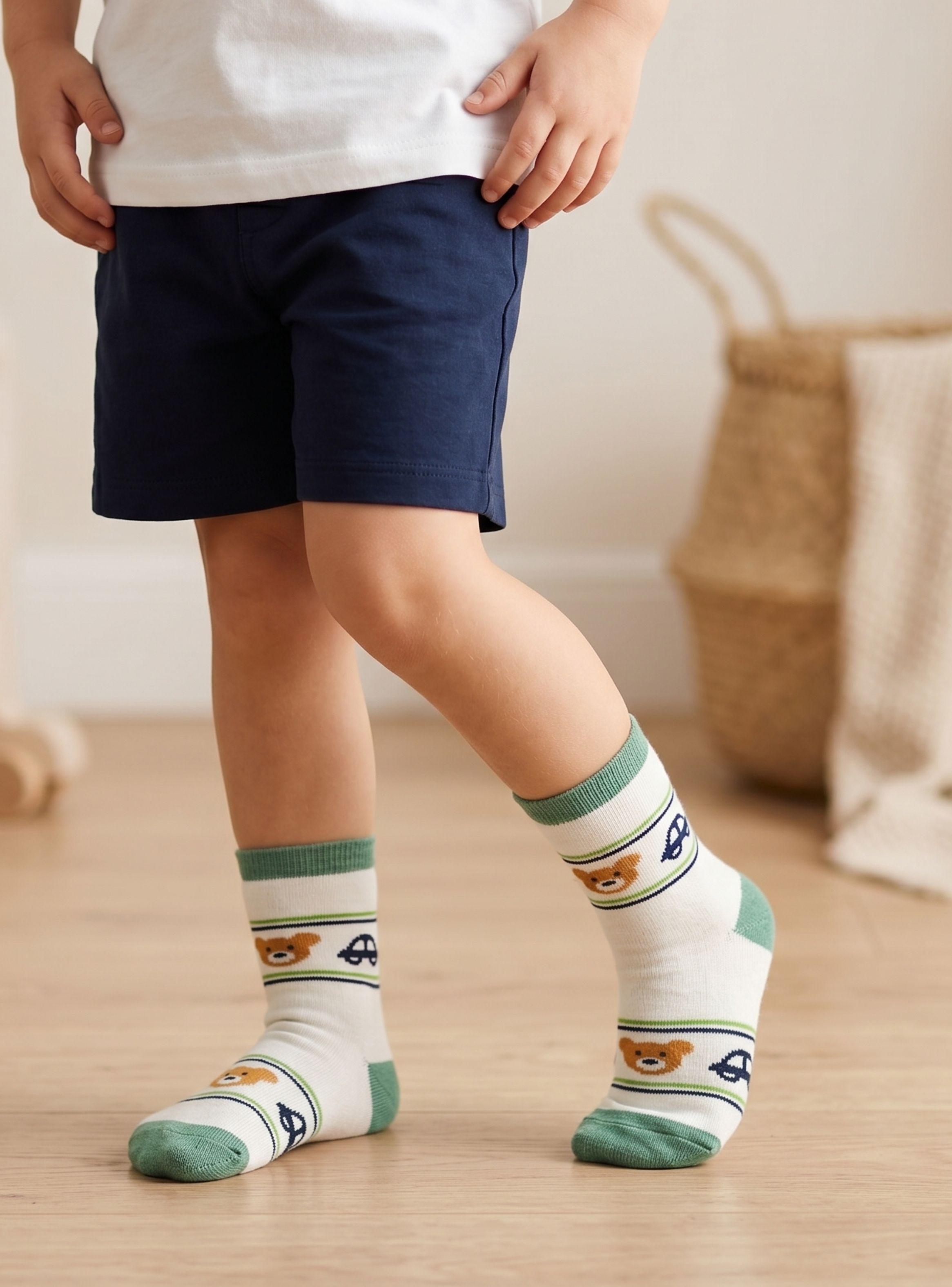 Pack 6 Pares Calcetines Toalla Niño Suaves Cálidos Invierno Colores Surtidos-0