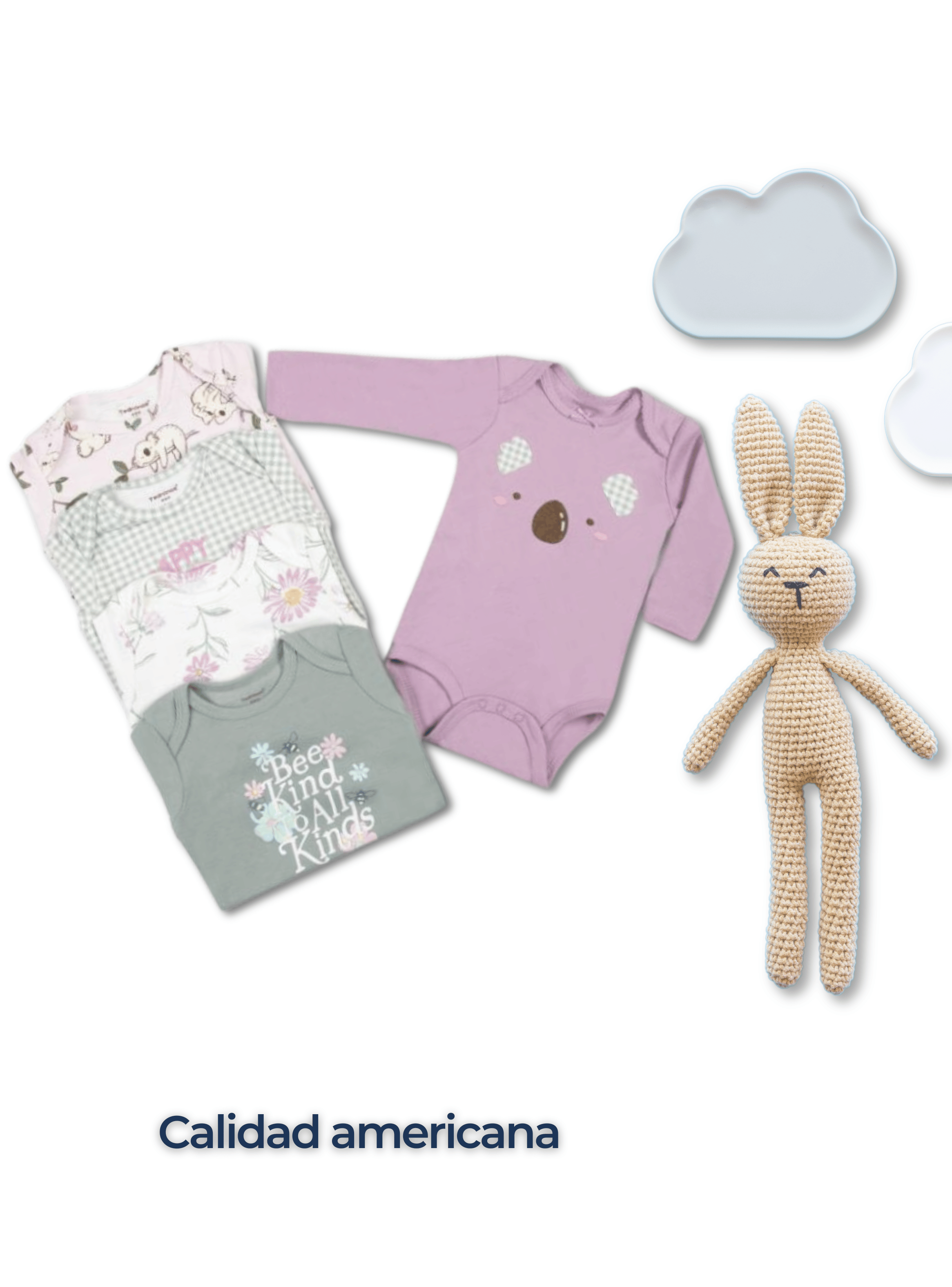 Pack 5 Bodys Bebé Niña Manga Larga 100% Algodón Soft Pink Floral-5