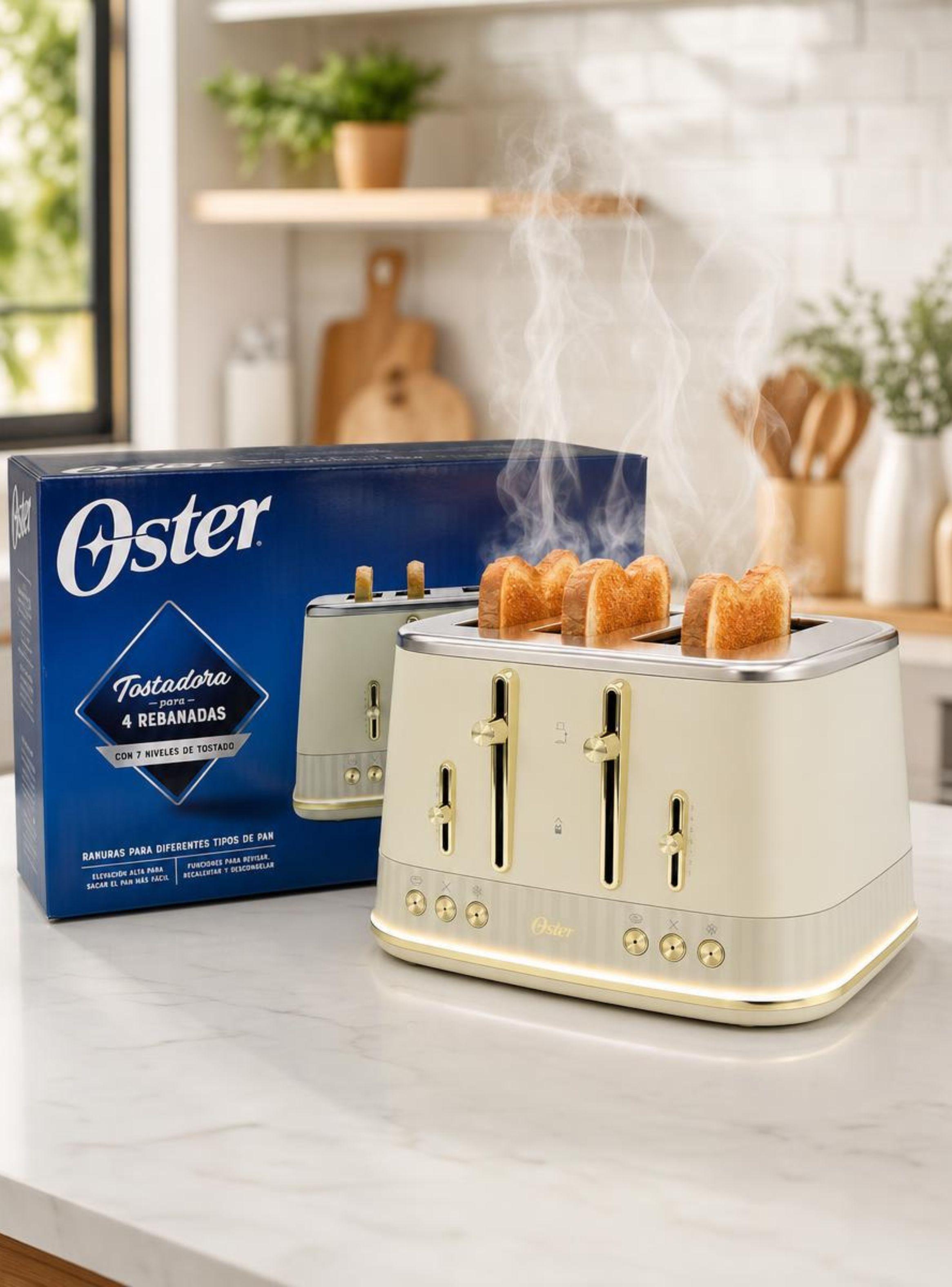 Tostadora premium Oster® para 4 rebanadas TSSTMNOM4S-0