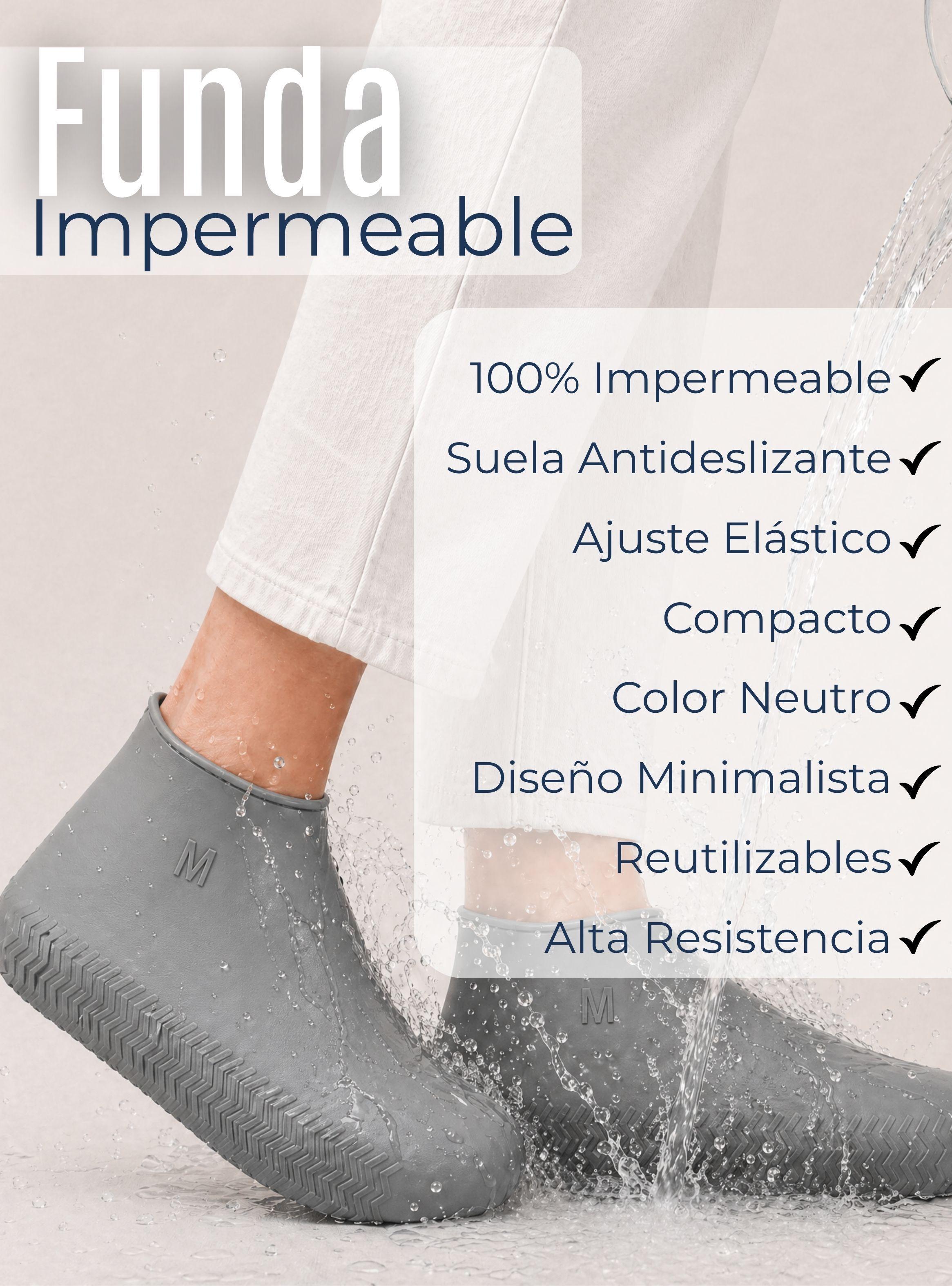 Pack 3 Pares Fundas Cubre Zapatos Gris Impermeable Silicona Antideslizante Surtidas -4