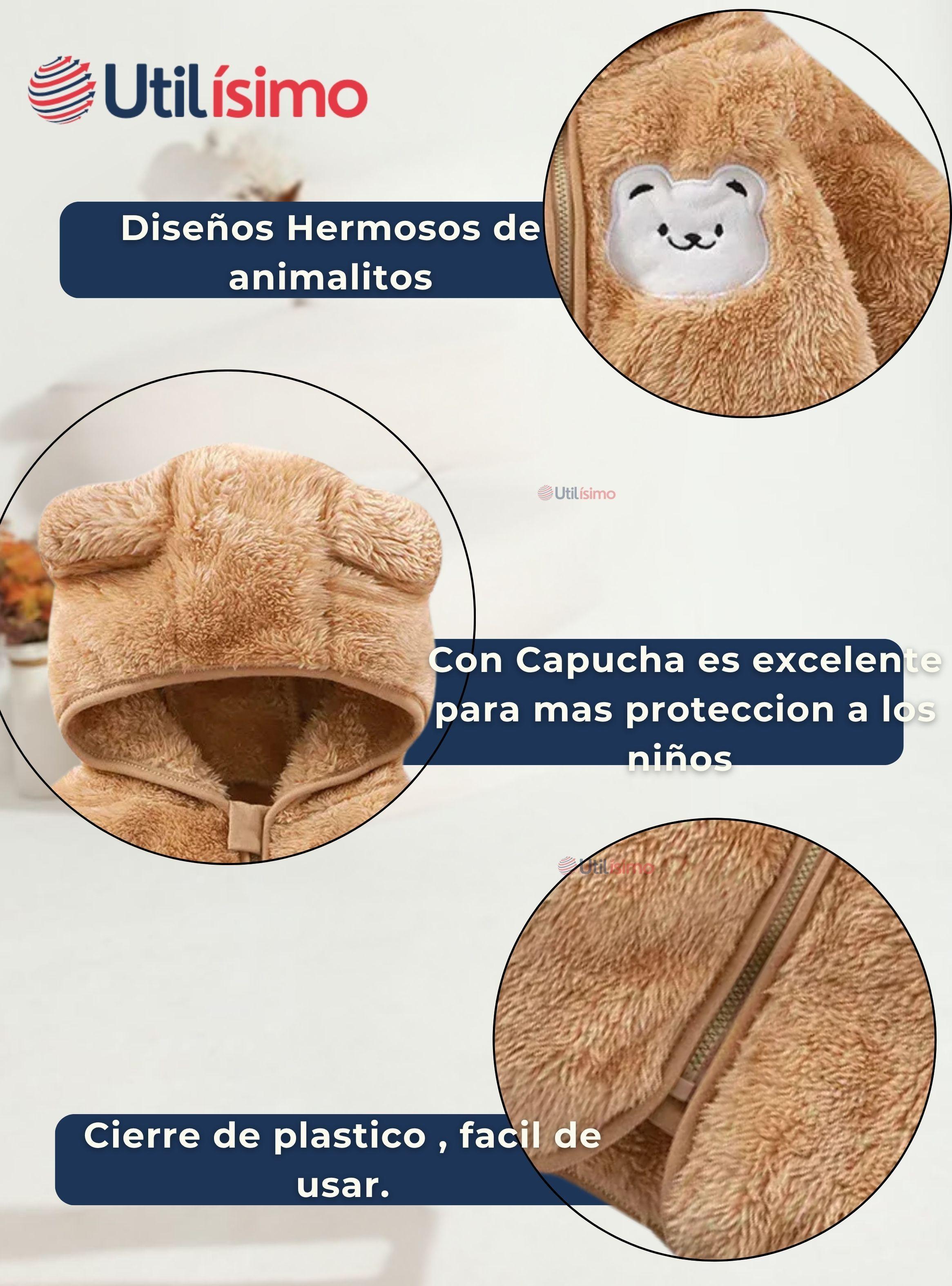 Chaqueta Polar con Capucha Niña Animalitos Cafè-4