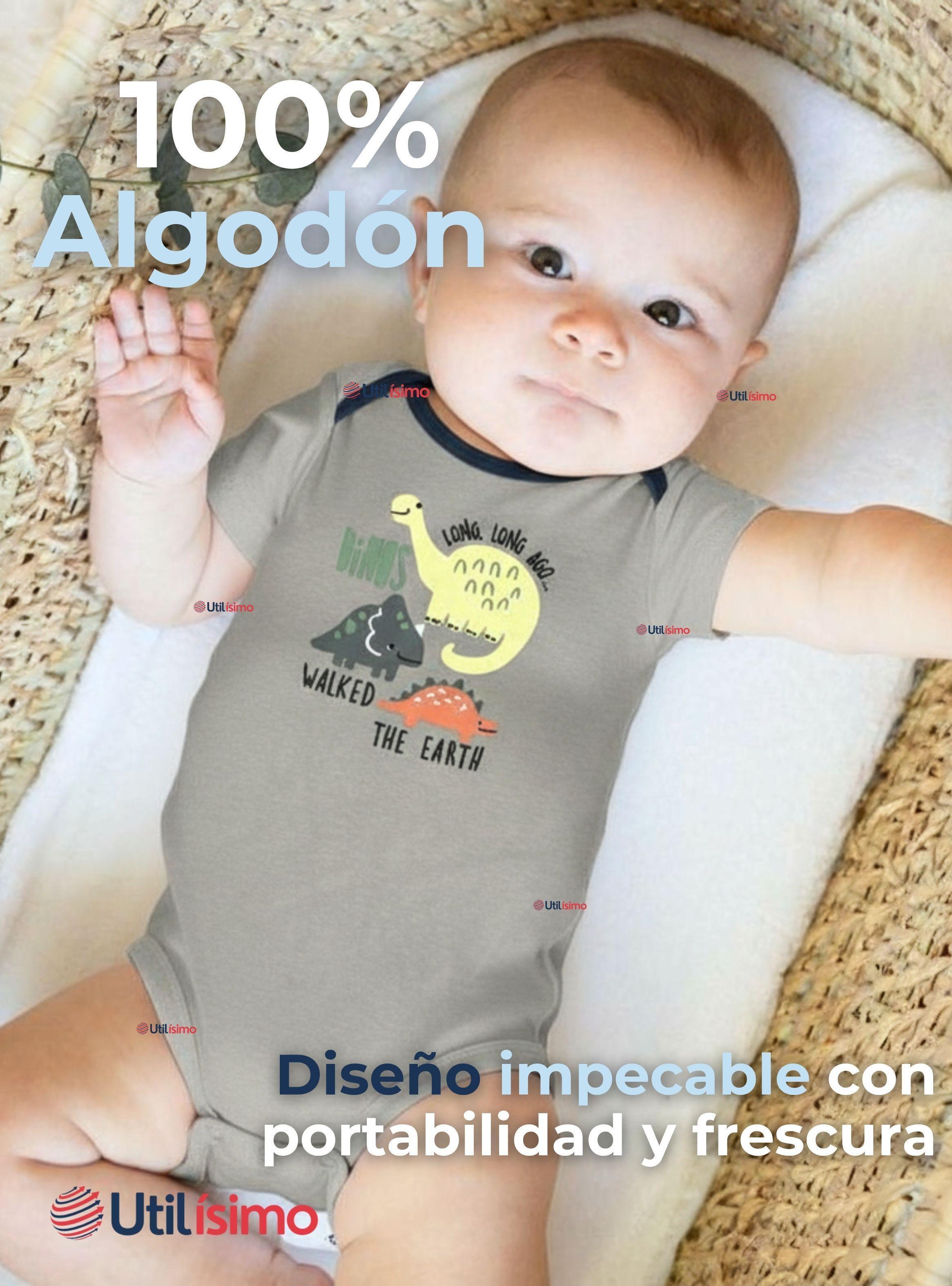 Pack 4 Bodys Niños Manga Corta Tedmimak 100% Algodón Dino Aventura-2