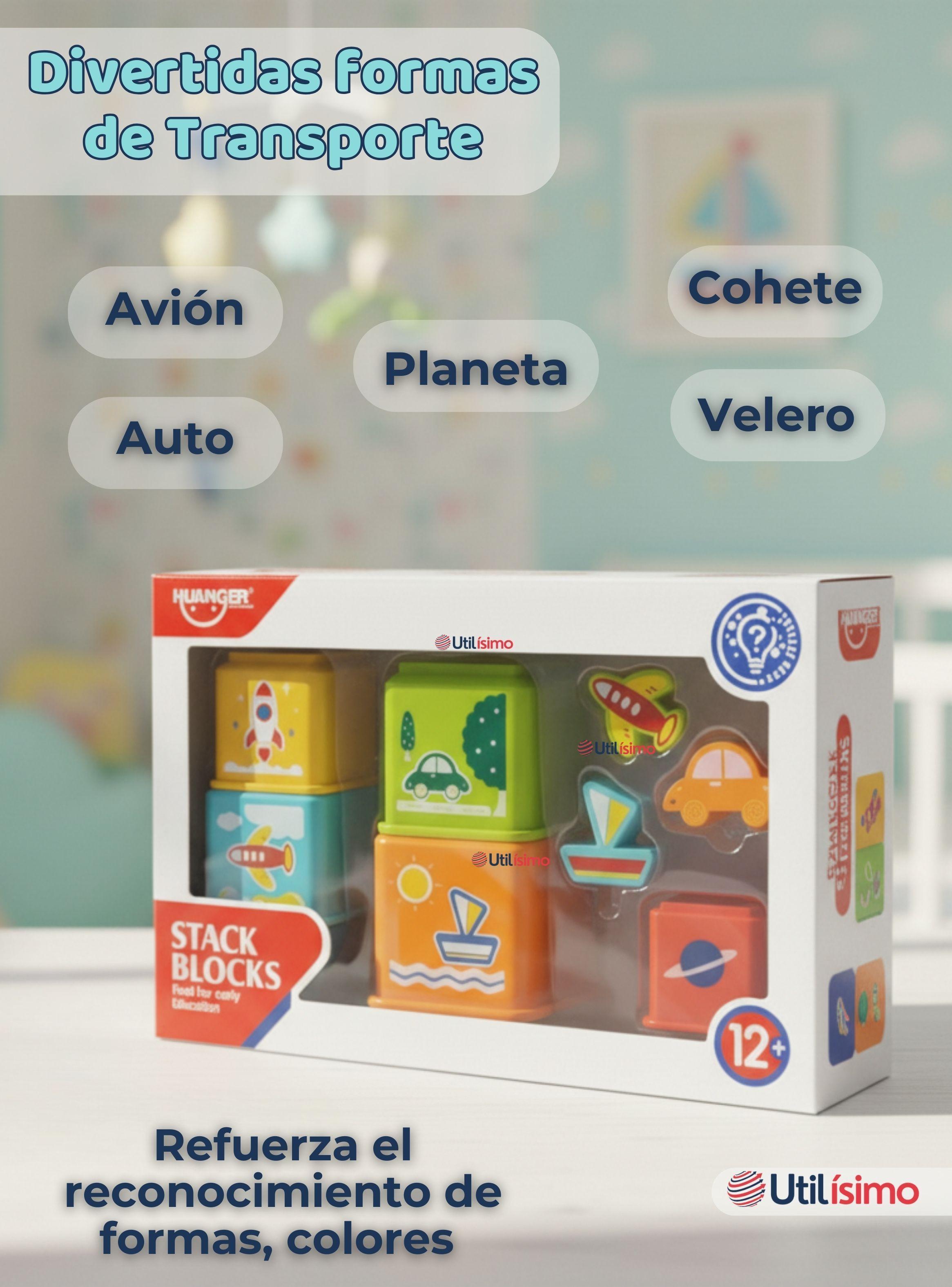 Juego Didáctico Bebé Encaje Apilable Torre Con Figuras Niña y Niño-5