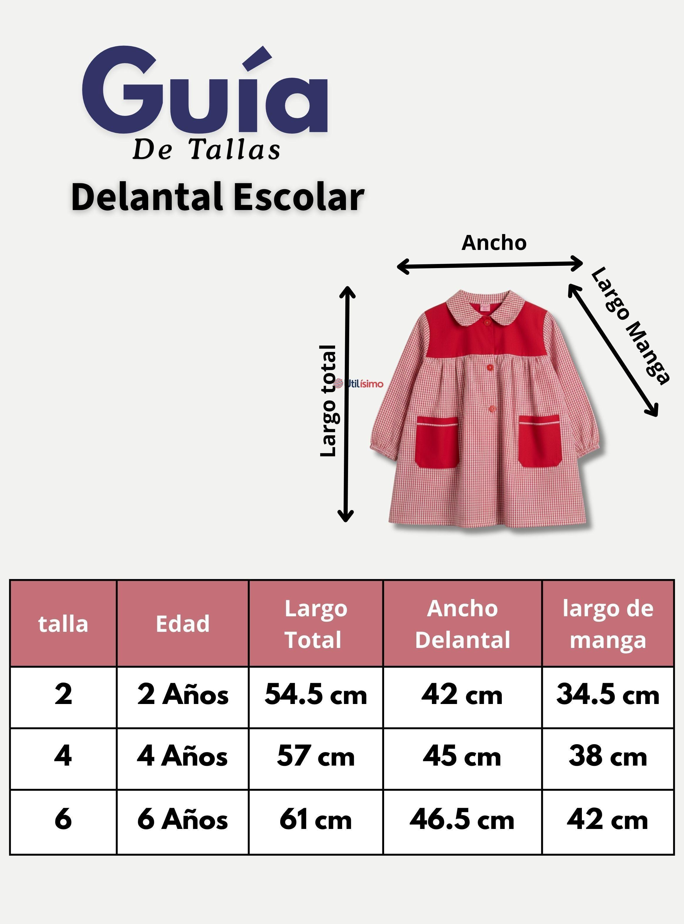 Delantal de Párvulo Niña Cotona Escolar Colegio-3