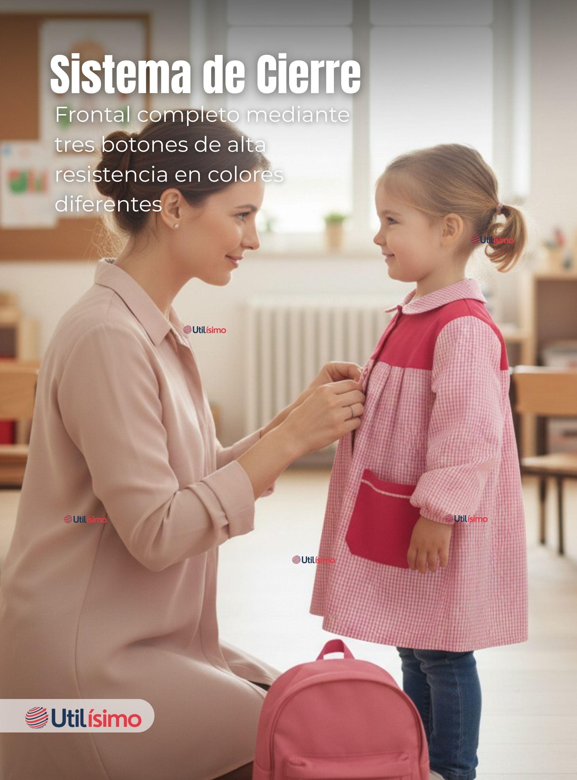 Delantal de Párvulo Niña Cotona Escolar Colegio-5