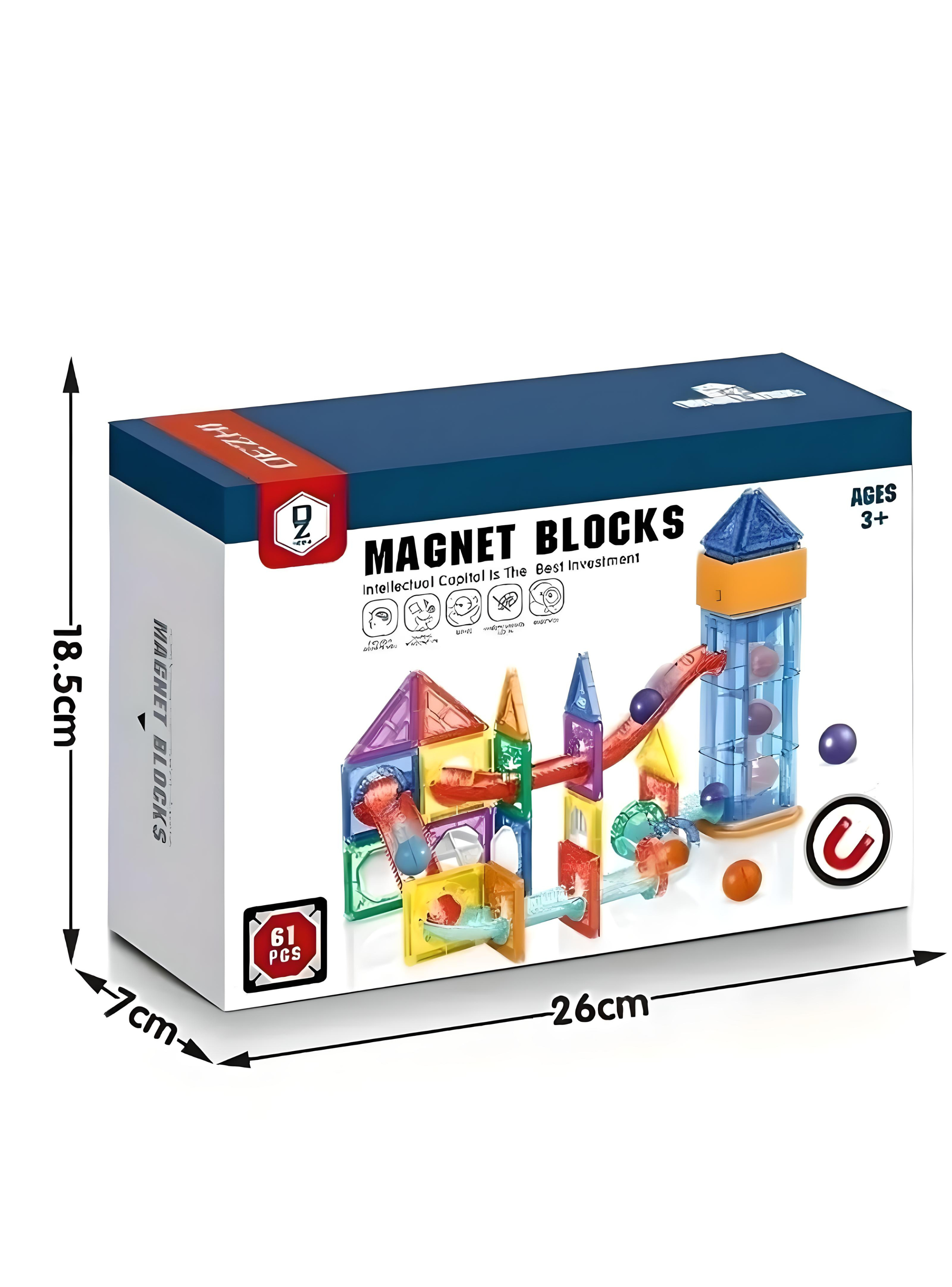 Juguete Pista Armable Lego Magnético 61 Piezas Niño y Niña-2