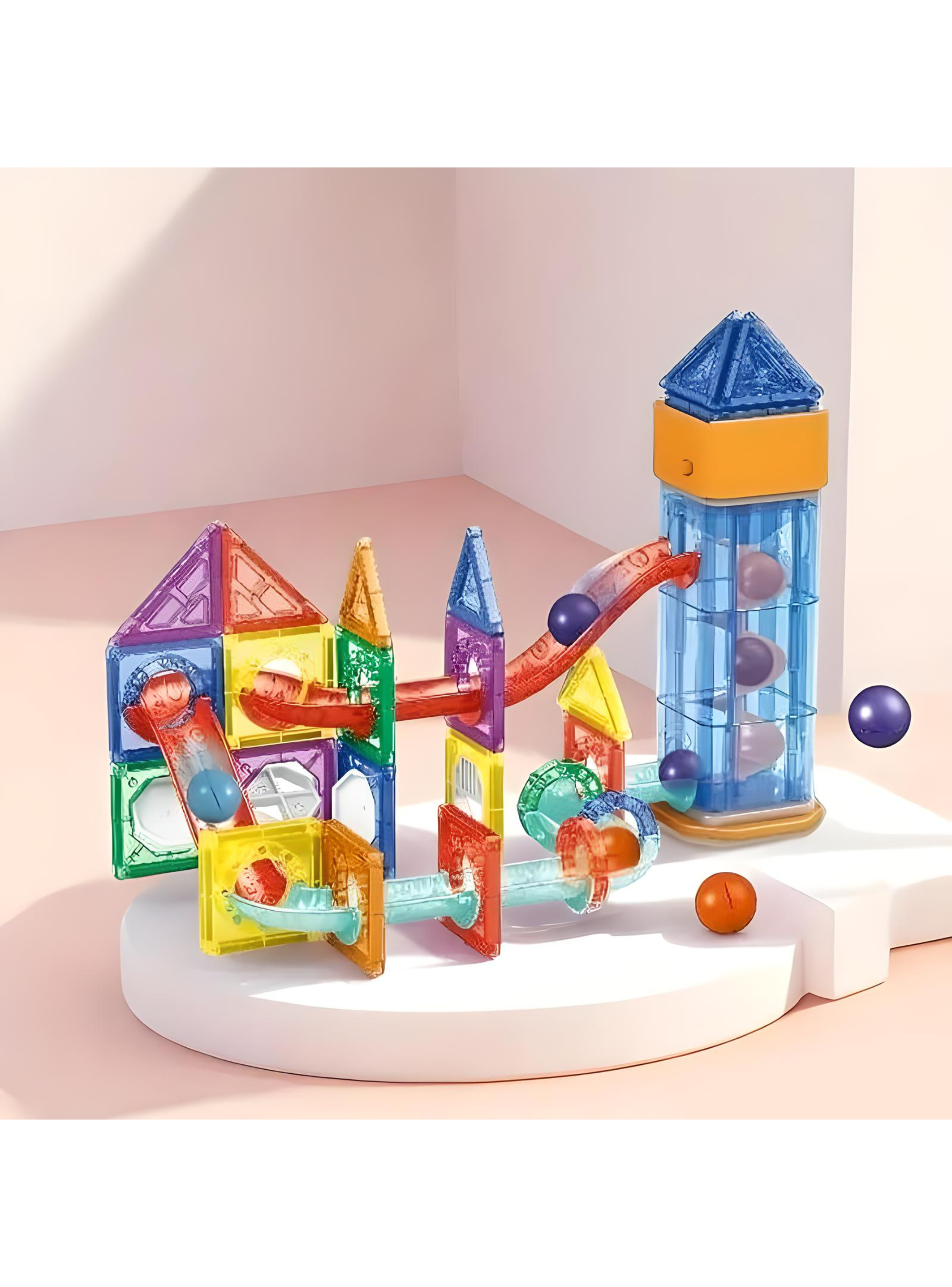 Juguete Pista Armable Lego Magnético 61 Piezas Niño y Niña-3