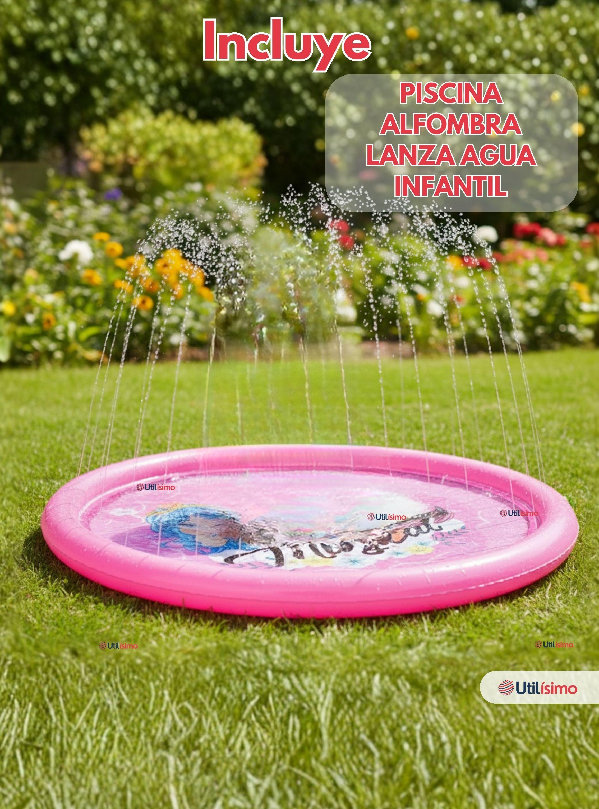 Alfombra Piscina Rociador de Agua Para Niña Color Rosado 170 cm-2
