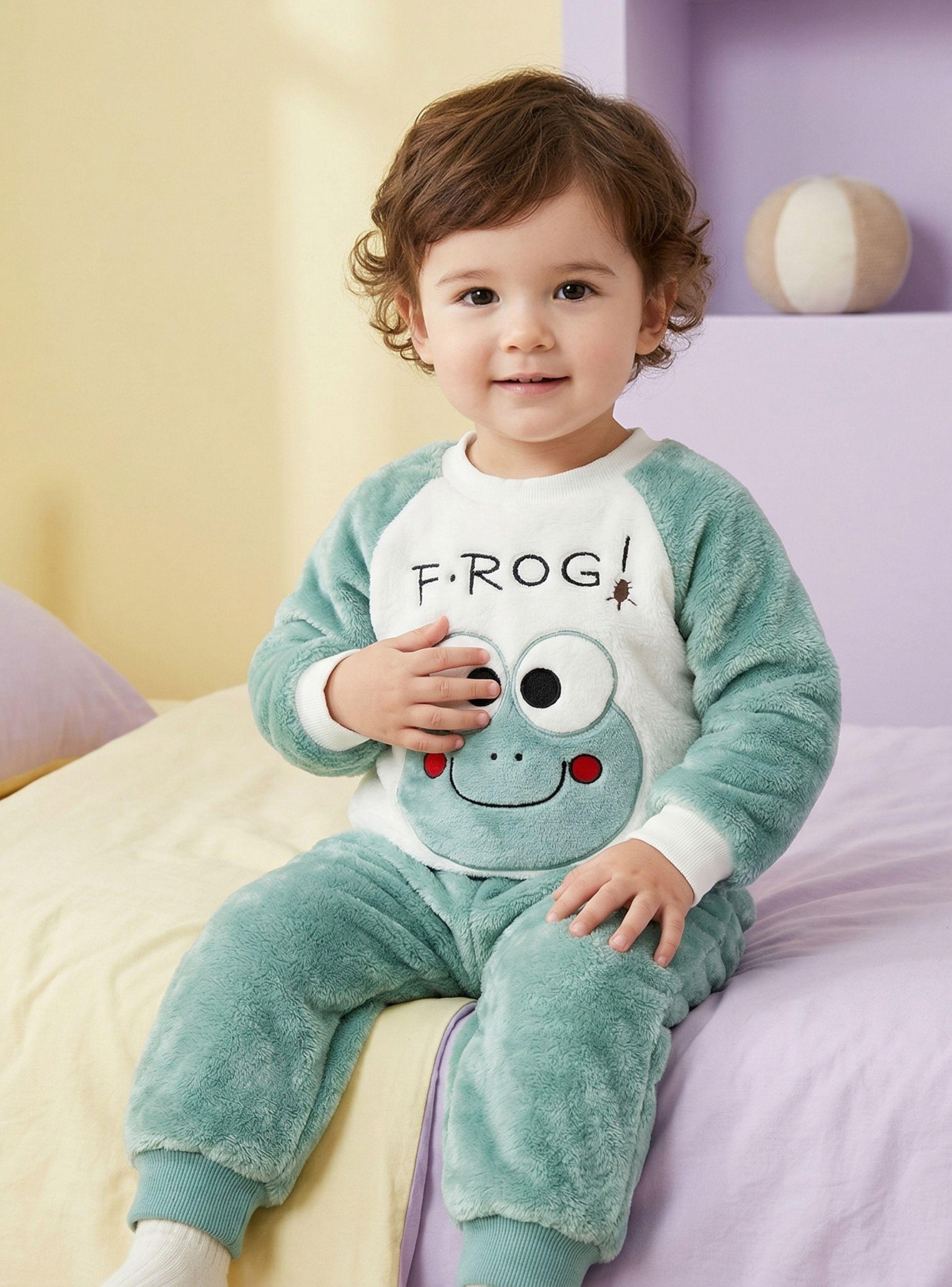 Conjunto 2 Piezas Buzo Polerón Frizado Corderito Liso Niño Bebe-1