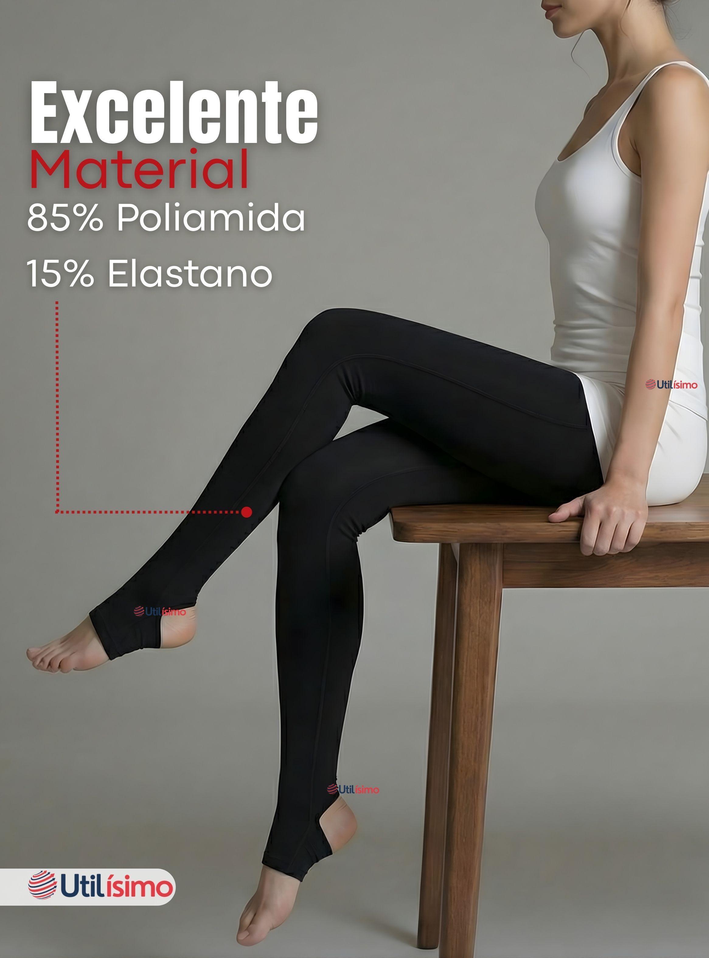 Calza Mujer Panty Con Polar Térmica de Color Negra con Chiporro-7