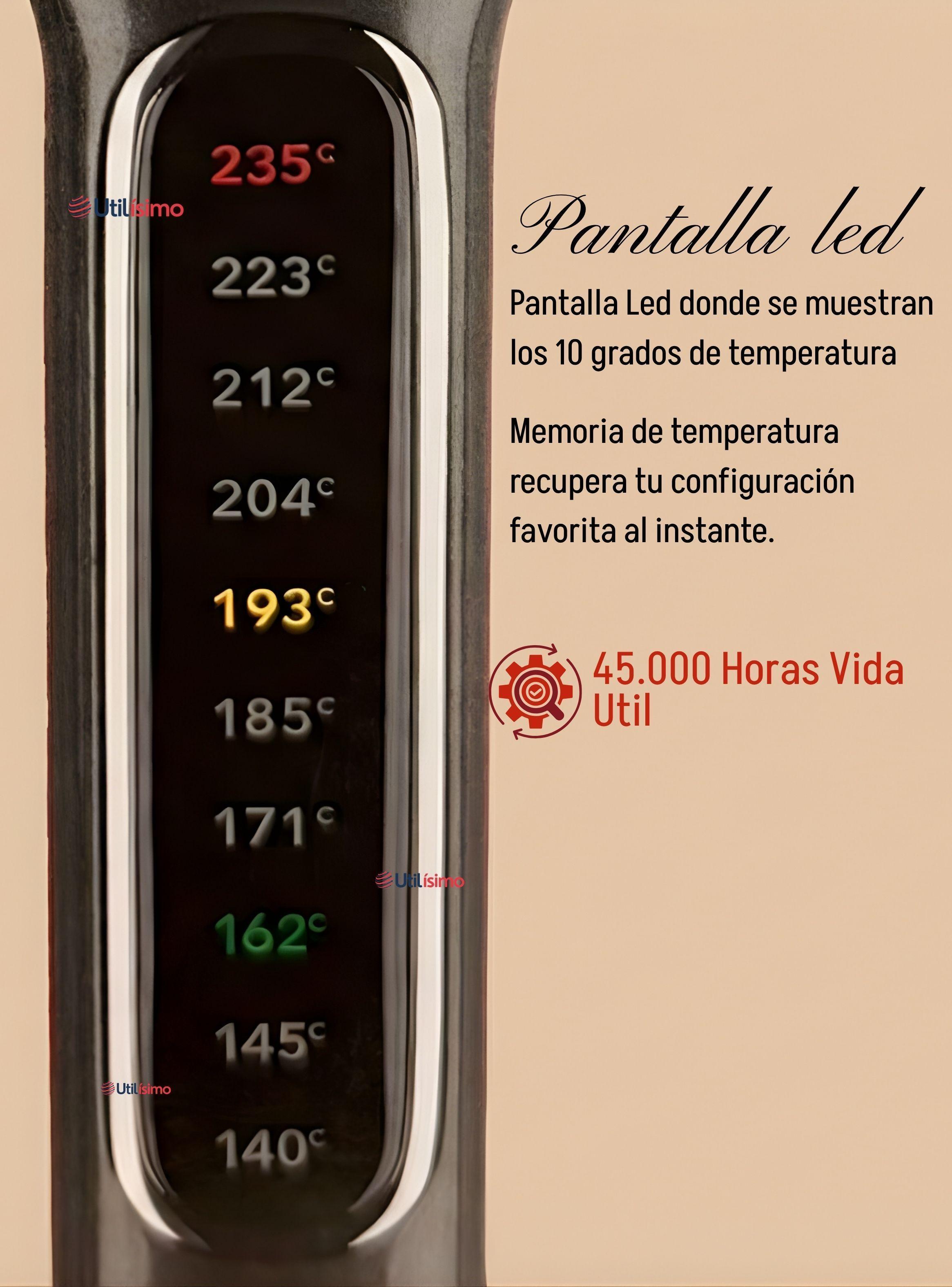 Plancha Alisadora De Cabello Revlon Placas Dobles Cerámica De Cobre RVST2204 Alaciadora Color Negro-4